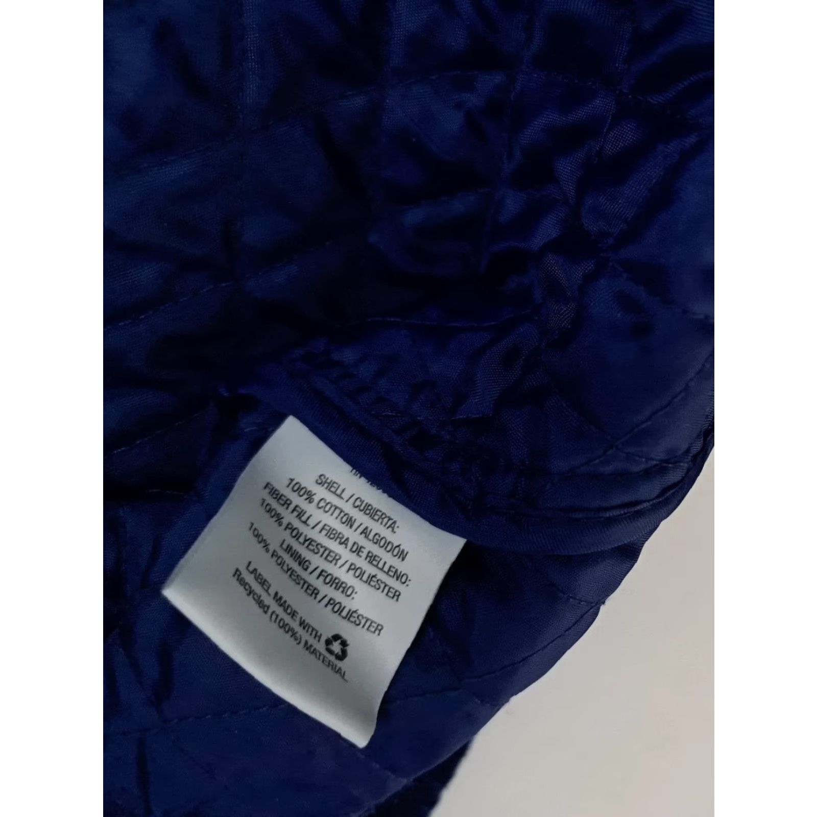 Basic Editions VINTAGE Quilted Blue Cotton Full Zip Outdoor Vest XL Editions Women Size XL / US 12-14 / IT 48-50 - 7 Thumbnail