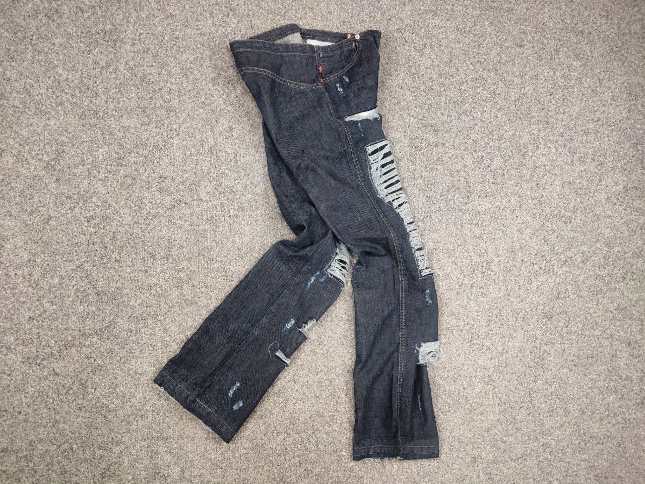 Le Grande Bleu (L.G.B.) Vintage Levis 565 Low Flared Jeans If Six Was Nine Style Size 29" - 12 Thumbnail