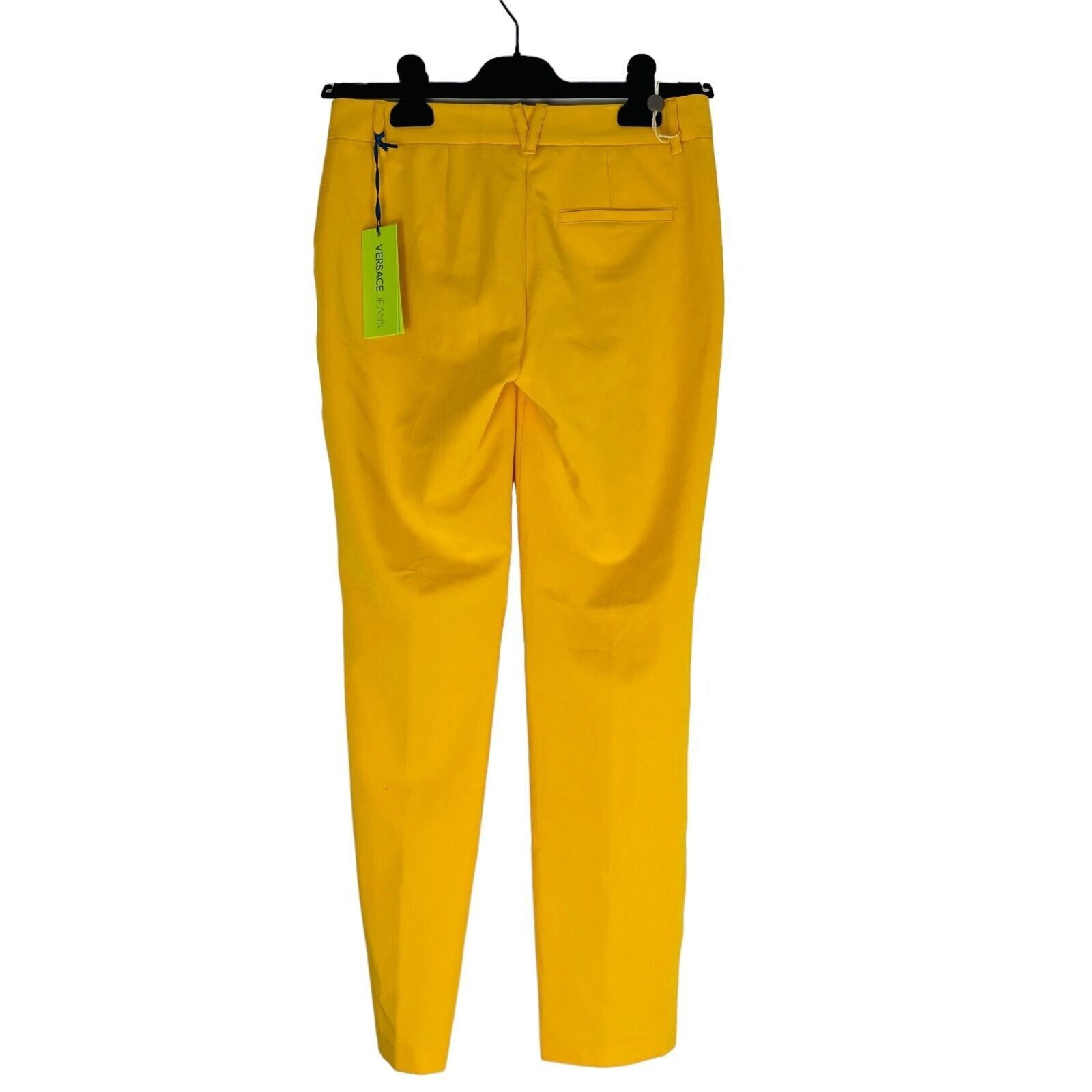 Versace Jeans Couture Versace Jeans Yellow Satin Flared Pants Size 26" / US 2 / IT 38 - 2 Thumbnail