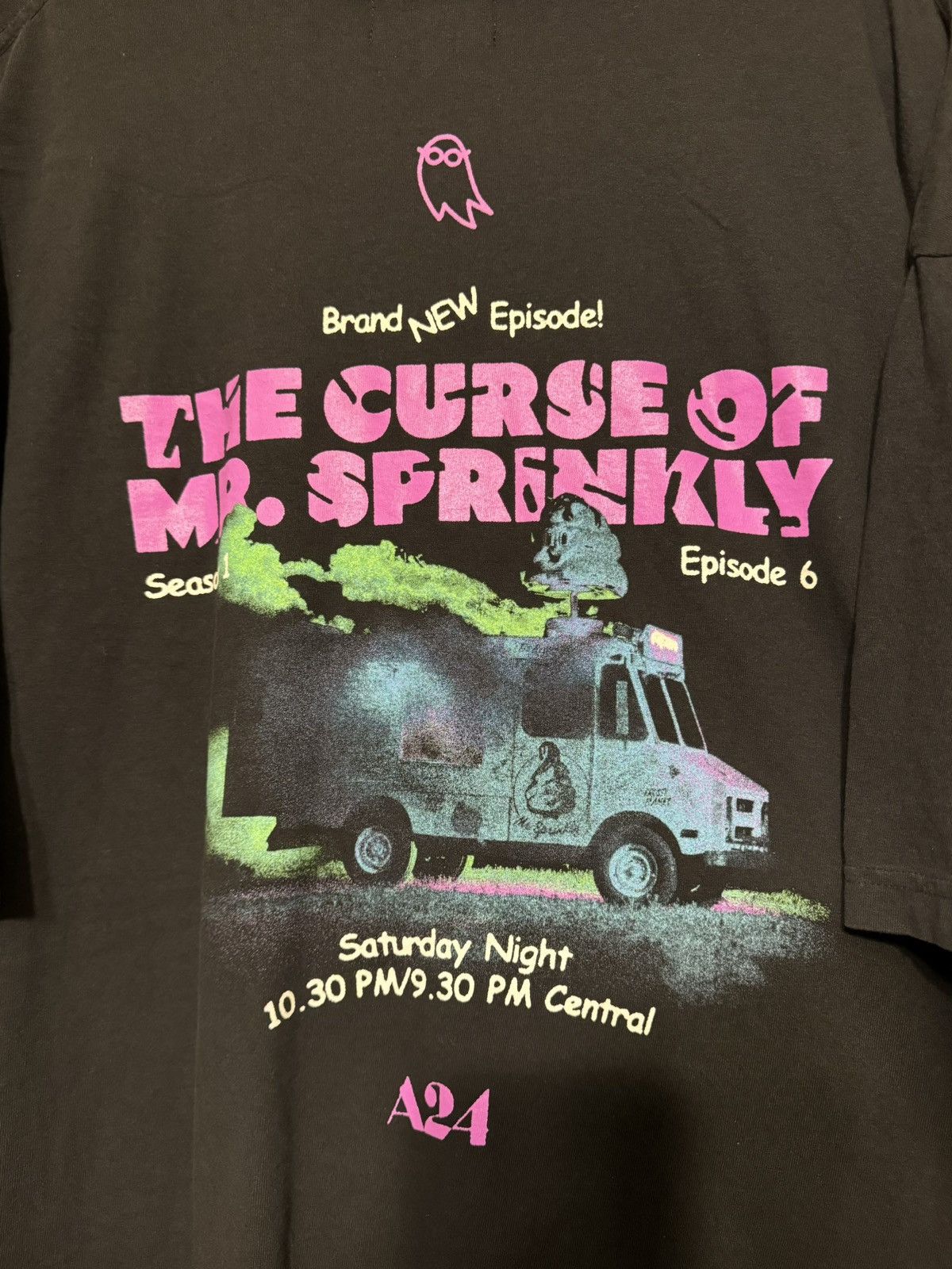 A24 × Online Ceramics I Saw The TV Glow A24 Puff Print Black Tee Shirt Size US XXL / EU 58 / 5 - 5 Thumbnail