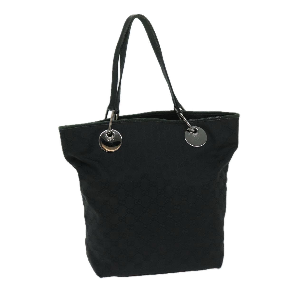image of Gucci GG Canvas Tote Bag Black 120836 Auth 69458, Women's