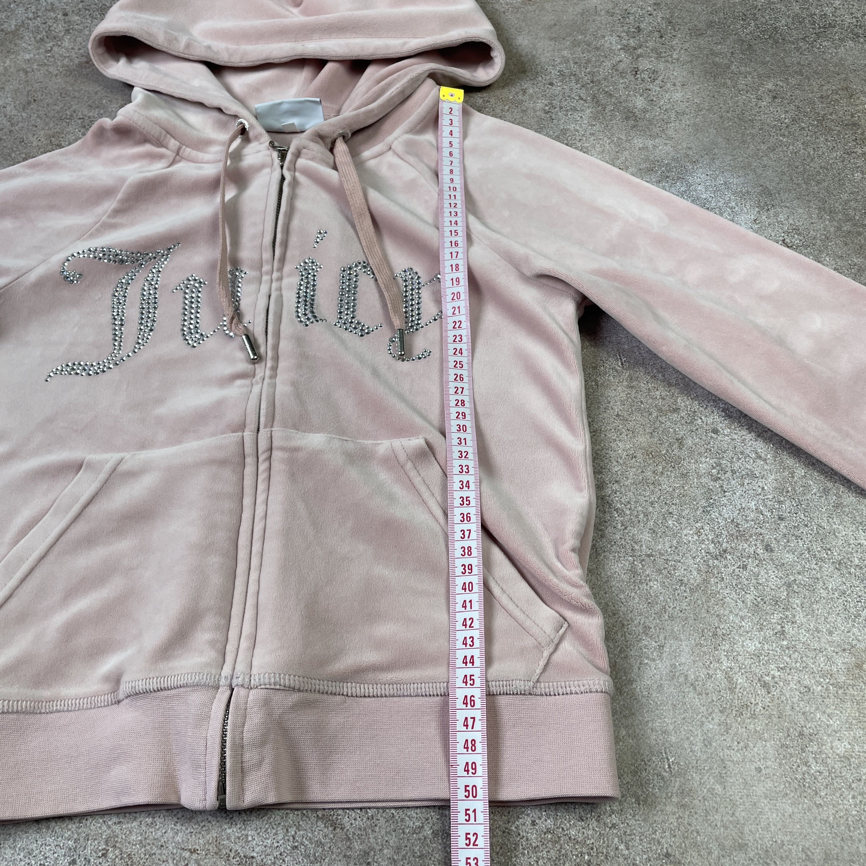 Juicy Couture ⭐ Juicy Couture Pink Velour Cropped Zip Hoodie Size XS / US 0-2 / IT 36-38 - 6 Thumbnail