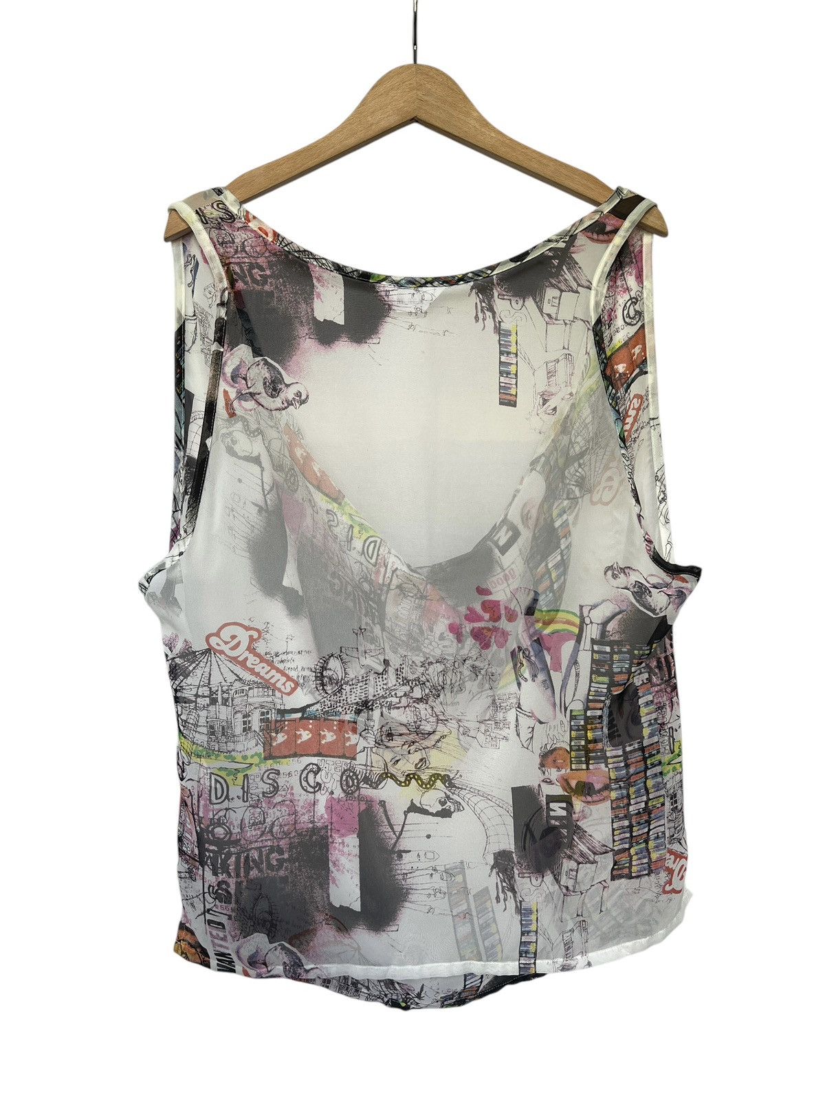 Comme des Garcons × Japanese Brand × gomme Gomme Homme Graffiti Art Printed Sleeveless Blouse Size M / US 6-8 / IT 42-44 - 6 Thumbnail
