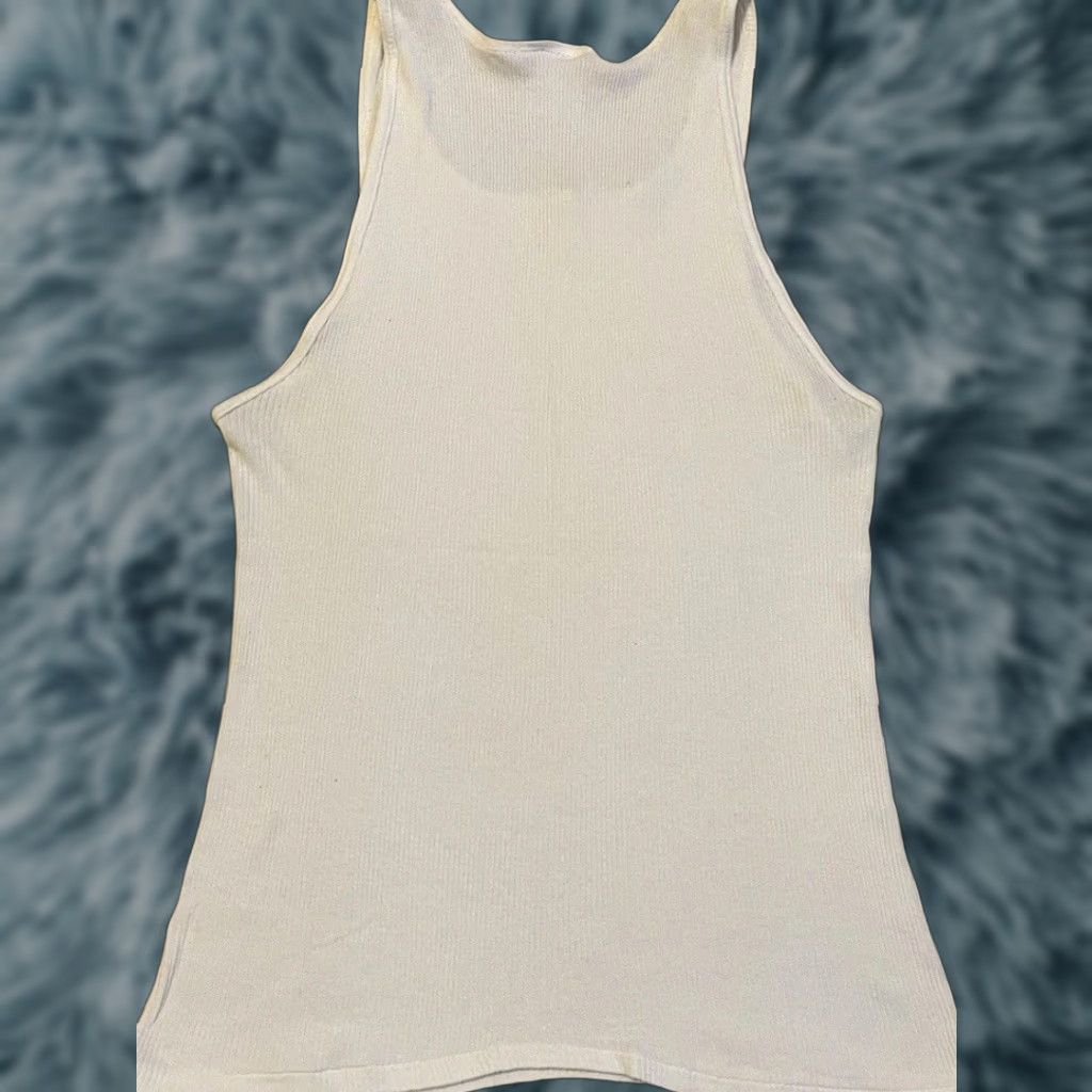 Hanes VINTAGE Hanes Tank Top S White 80s 90s Ribbed Faded Single Stitch Men Sleeveless T-Shirt Grunge Punk Skate Surf Trucker Biker 90s USA Rock Size US S / EU 44-46 / 1 - 1 Thumbnail