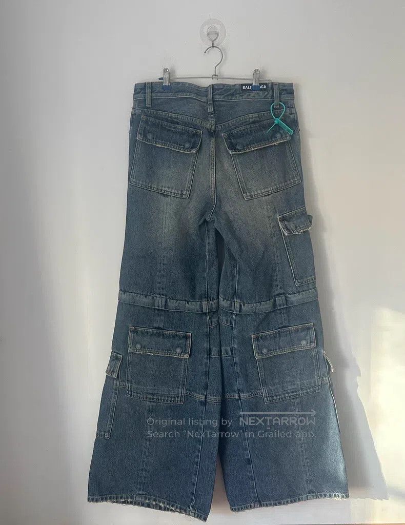 Balenciaga Balenciaga size XS Sun Bleached Light Indigo Denim Flare P Size US 27 - 2 Thumbnail