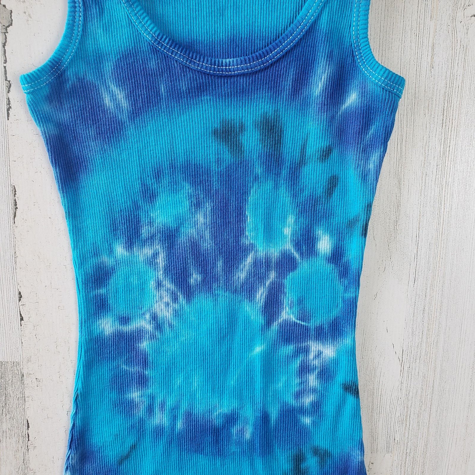 Other Point Sportswear Blue Dog Paw Print Tie Dye Tank Top Medium Size M / US 6-8 / IT 42-44 - 2 Thumbnail