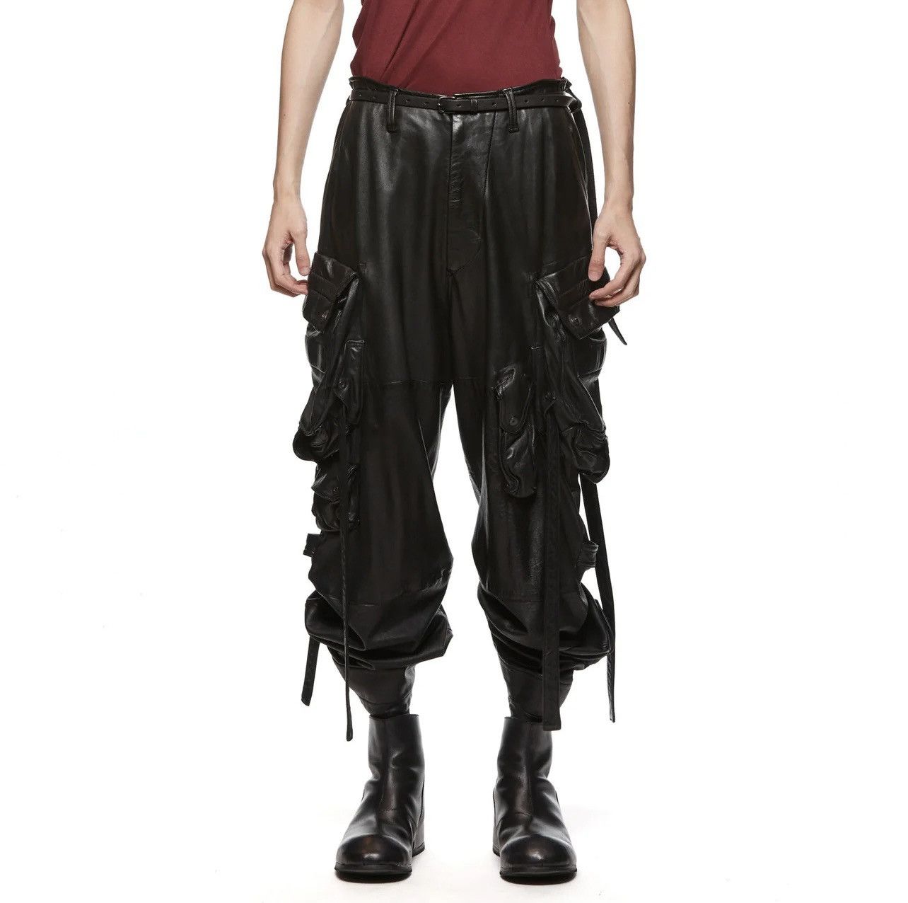 Julius Julius Leather Wide Gas Mask Cargo Pants Size US 34 / EU 50 - 24 Thumbnail