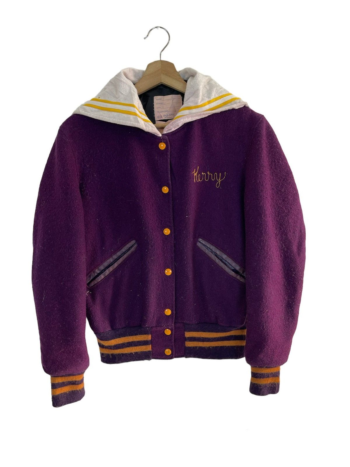 Delong × Vintage VINTAGE DELONG SPORTSWEAR VARSITY WOOL JACKET MADE IN USA Size US M / EU 48-50 / 2 - 1 Thumbnail