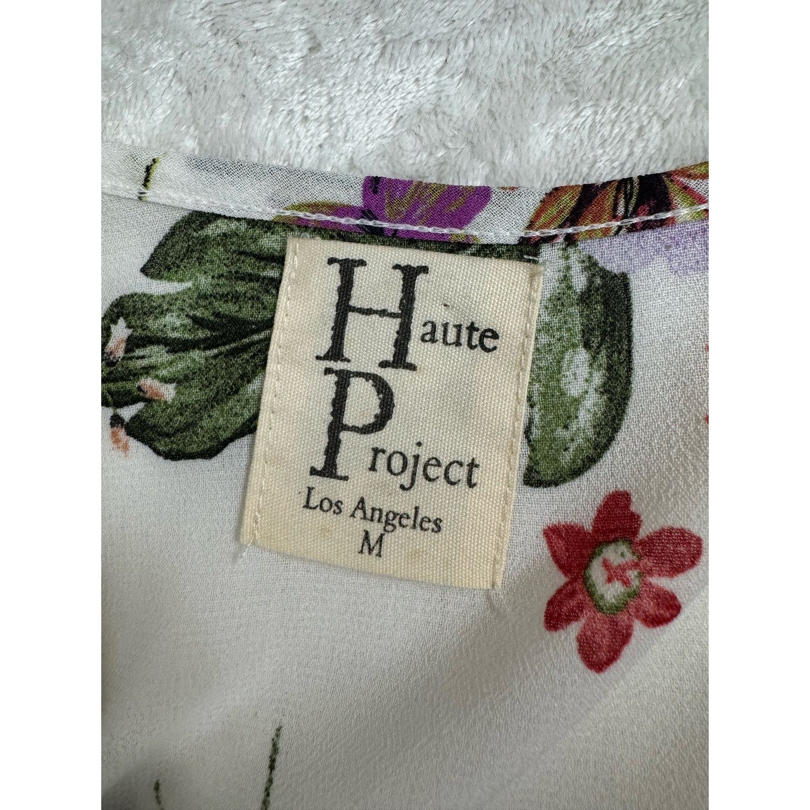 Unknown London Haute Project Los Angeles Tropical Floral High Low Blouse M Size M / US 6-8 / IT 42-44 - 6 Thumbnail