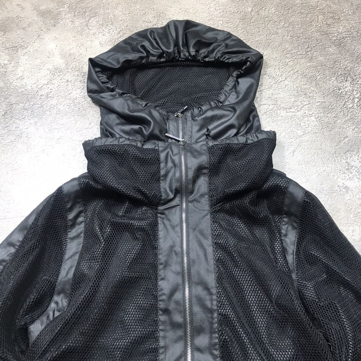 VINTAGE Y2K MESH ZIP JACKET ARCHIVE CASUAL STREETWEAR 90s