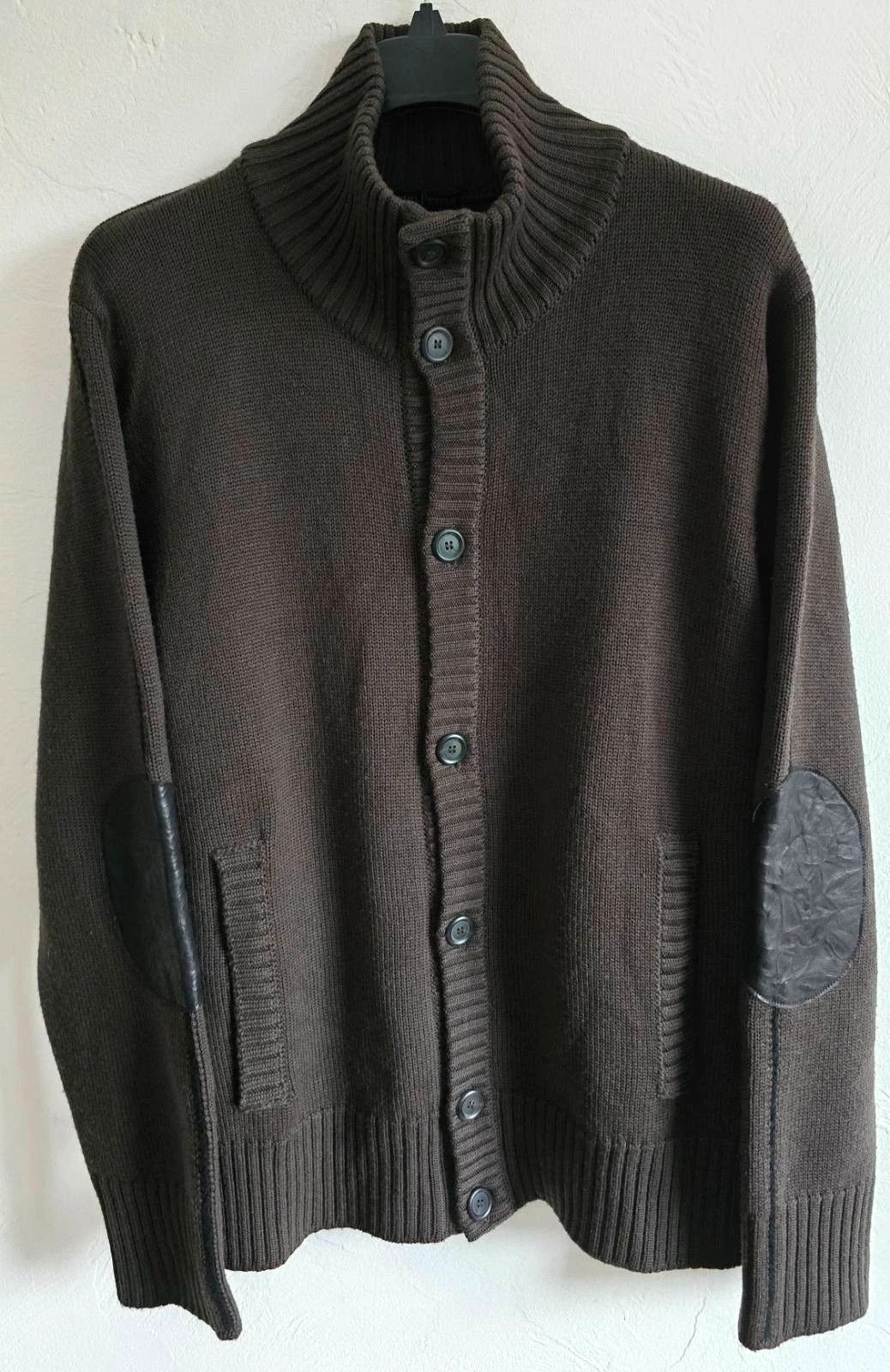 Other PHIL PETTER Wool Taup Men Knit Cardigan High Collar Button Size US M / EU 48-50 / 2 - 1 Thumbnail