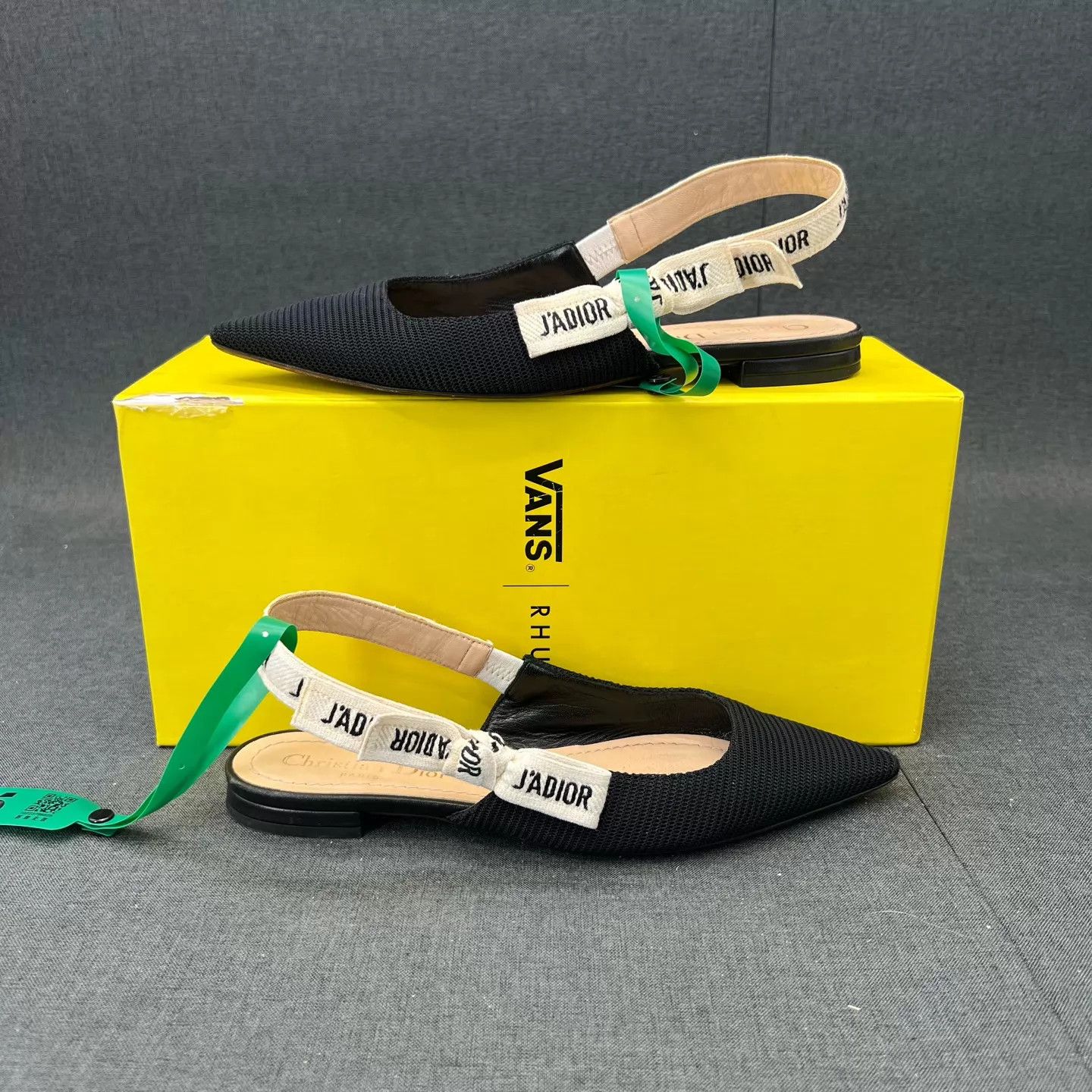Dior Dior J'adior Black Women's Flat Shoes 35.5 Size US 5 / IT 35 - 3 Thumbnail