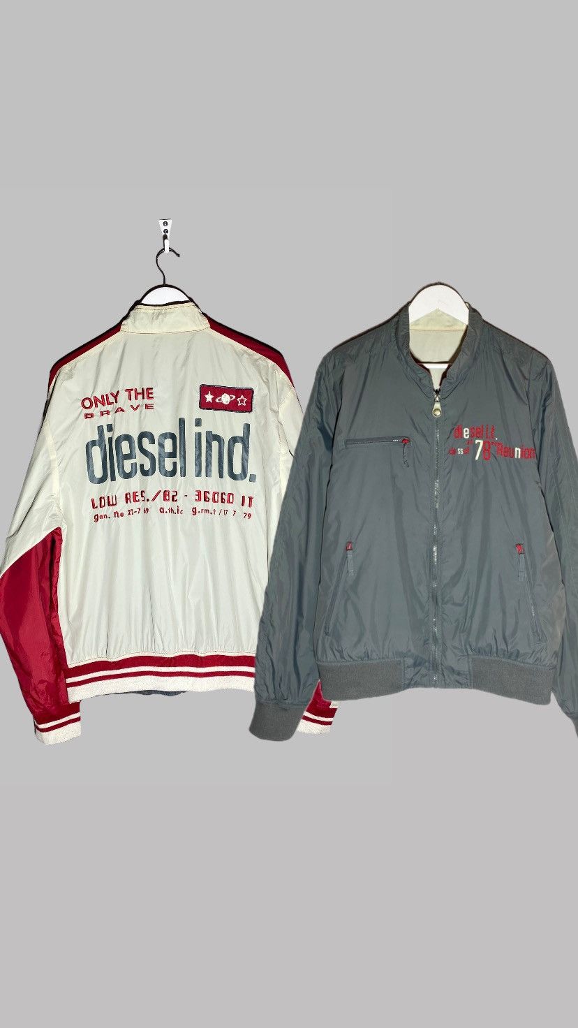 Diesel 🔥 VINTAGE 00s DIESEL REVERSIBLE BOMBER JACKET Y2K GRAIL RARE Size US XL / EU 56 / 4 - 1 Thumbnail