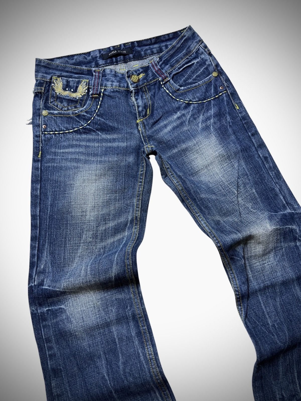 Japanese Brand 2000’s Swell Jeans - Embroidery Clawmark Flared Jeans Size US 29 - 7 Thumbnail