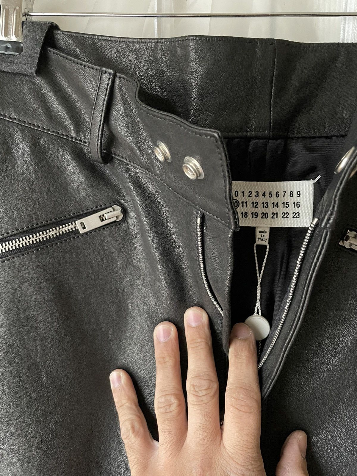 Maison Margiela Leather biker pants Size US 34 / EU 50 - 3 Thumbnail
