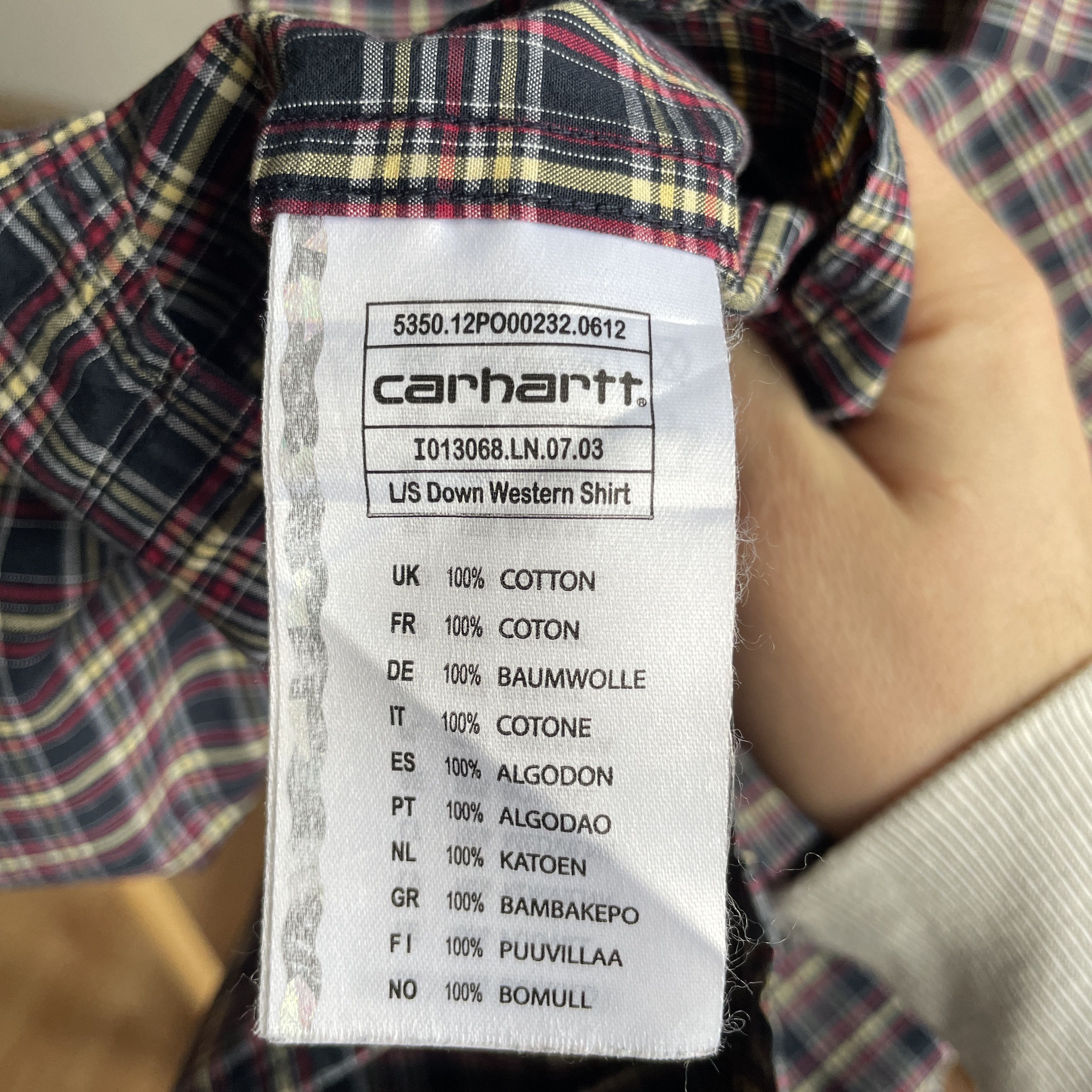 Carhartt Carhartt Plaid Down Western Shirt Size L Size US L / EU 52-54 / 3 - 6 Thumbnail