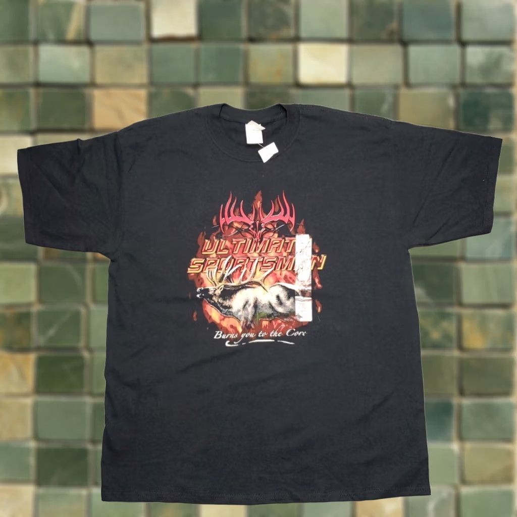 Gildan VINTAGE Nature Shirt Mens XL Black Bugling Bull Elk Ultimate Sportsman Outdoors Nike Shirt Size US XL / EU 56 / 4 - 1 Thumbnail