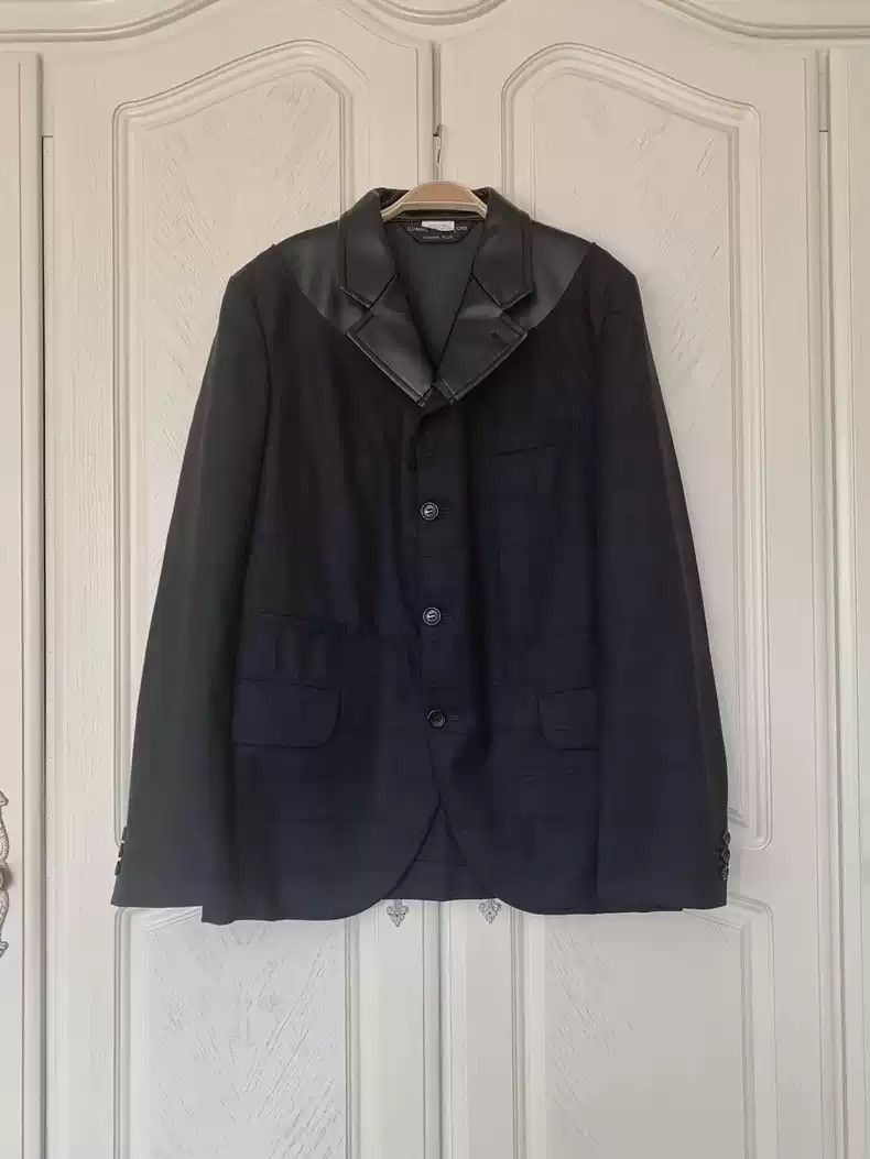 Comme des Garcons comme des garcon wool spliced leather collar suit 2505-Next Size US M / EU 48-50 / 2 - 2 Thumbnail