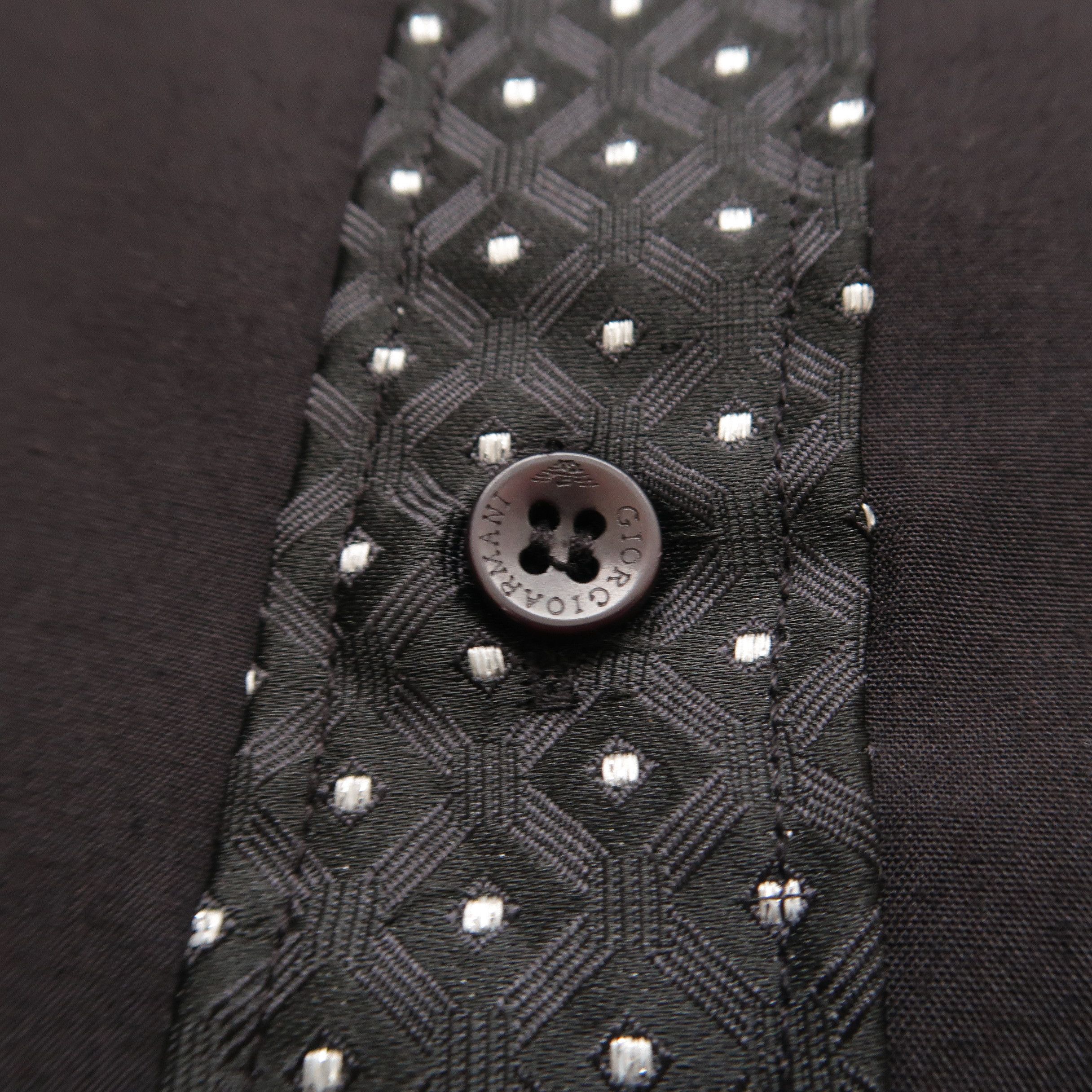 Giorgio Armani 1980s Giorgio Armani Psychedelic Dot Black Shirt Button Up Size US L / EU 52-54 / 3 - 4 Thumbnail