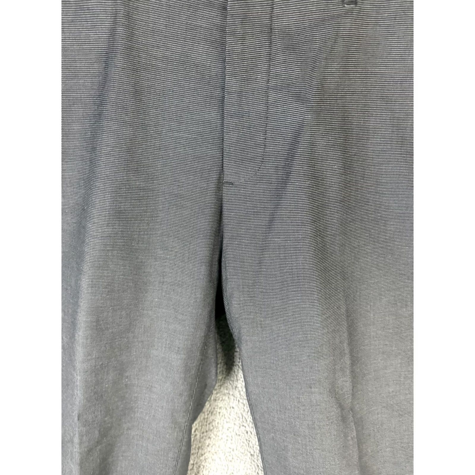 Bonobos Bonobos Pants Mens 33x32 Gray Stripe Chino Dress Stretch Flat Front Tapered Weekday Warrior Tuesday Business Casual Pockets Zip Belt Loops Knit? Size US 33 - 5 Thumbnail