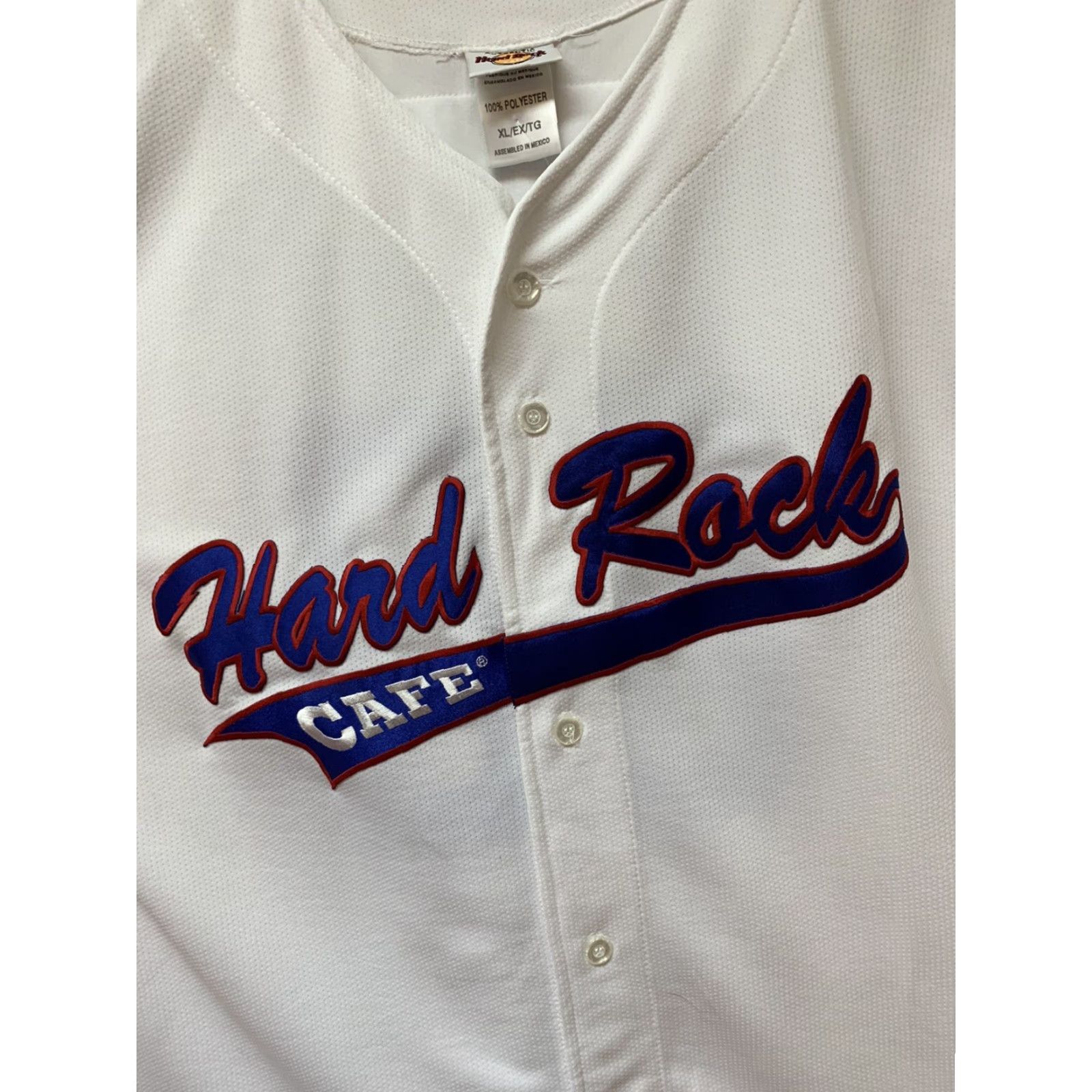 Hard Rock Cafe VINTAGE Hard Rock Cafe Chicago Baseball Jersey Shirt XL Men White 1990s NOS NEW Sportswear Jersey Size US XL / EU 56 / 4 - 3 Thumbnail