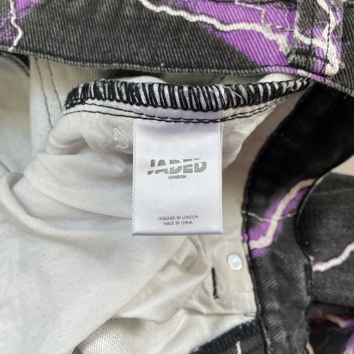 Jaded London × Japanese Brand Jaded London Purple Thunder Bolt Skate Fit Baggy Y2K Jeans Size US 32 / EU 48 - 16 Thumbnail