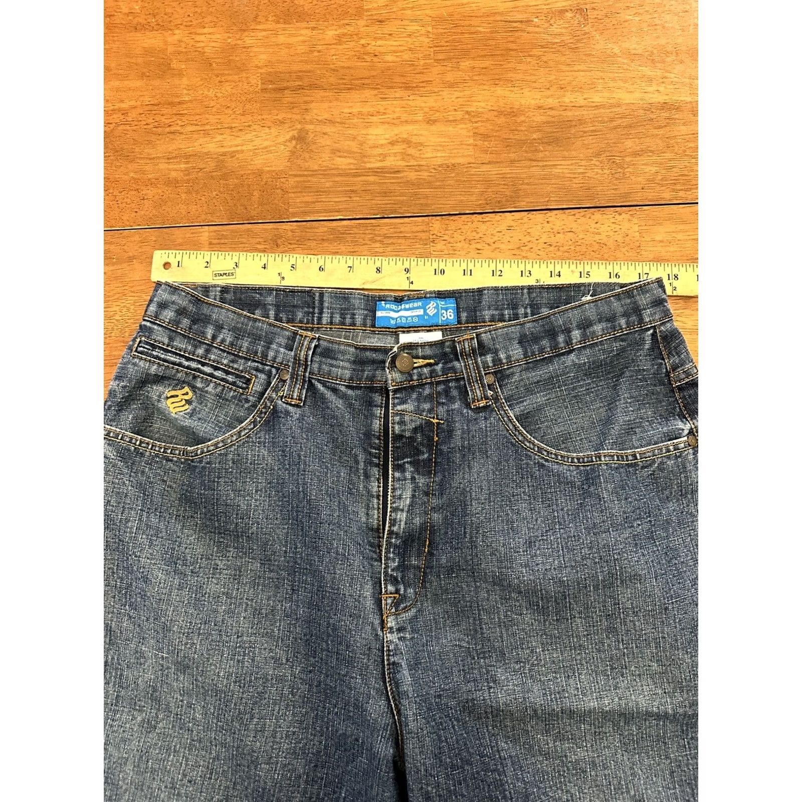 Rocawear VINTAGE Rocawear Jeans Shorts 36 Y2K Grunge Denim Blue Mens Size US 36 / EU 52 - 5 Thumbnail