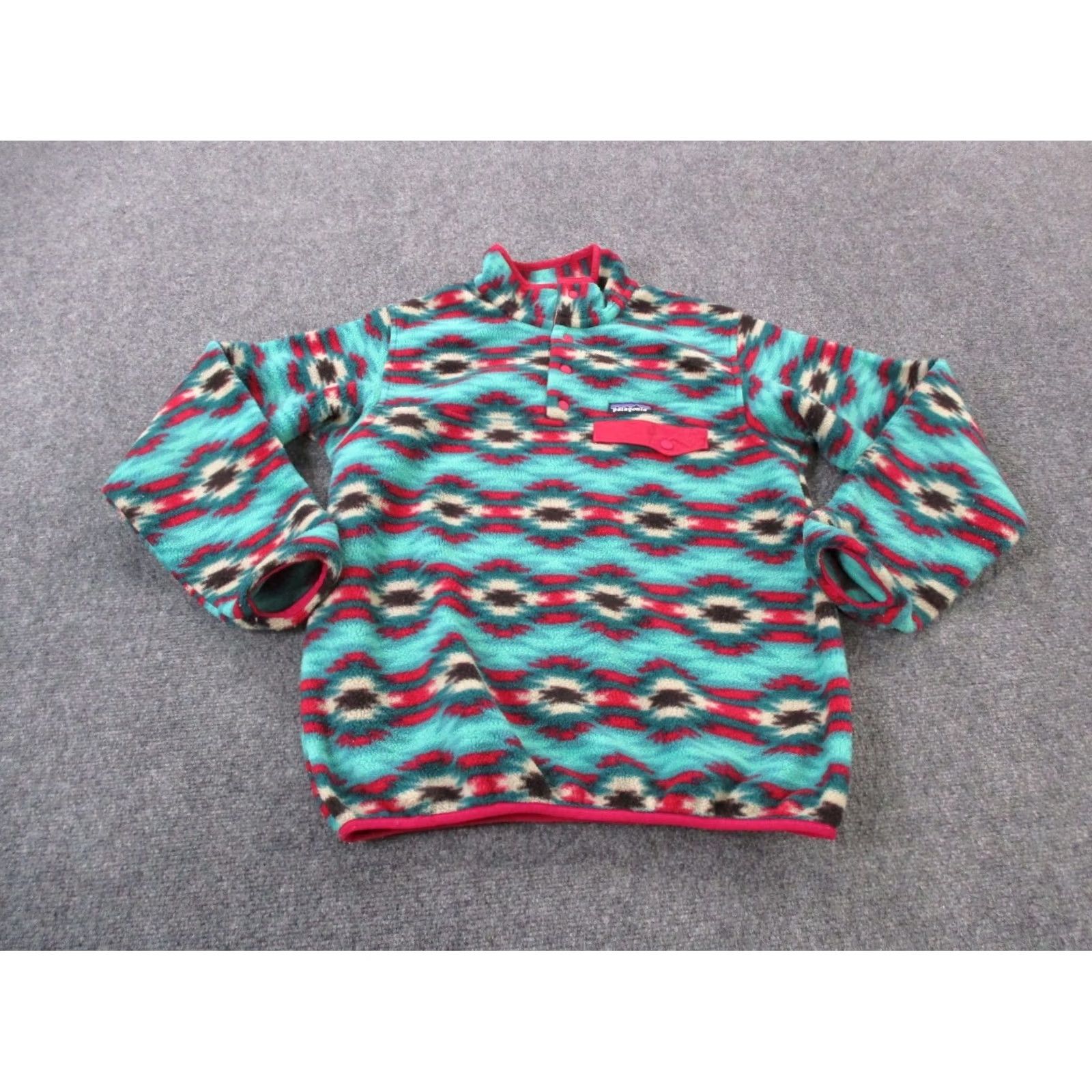 Patagonia Patagonia Jacket Womens M Synchilla Fleece Aztec Geometric Sweater Outdoor Casual Snap Thermal Wind-Resistant Size M / US 6-8 / IT 42-44 - 2 Thumbnail