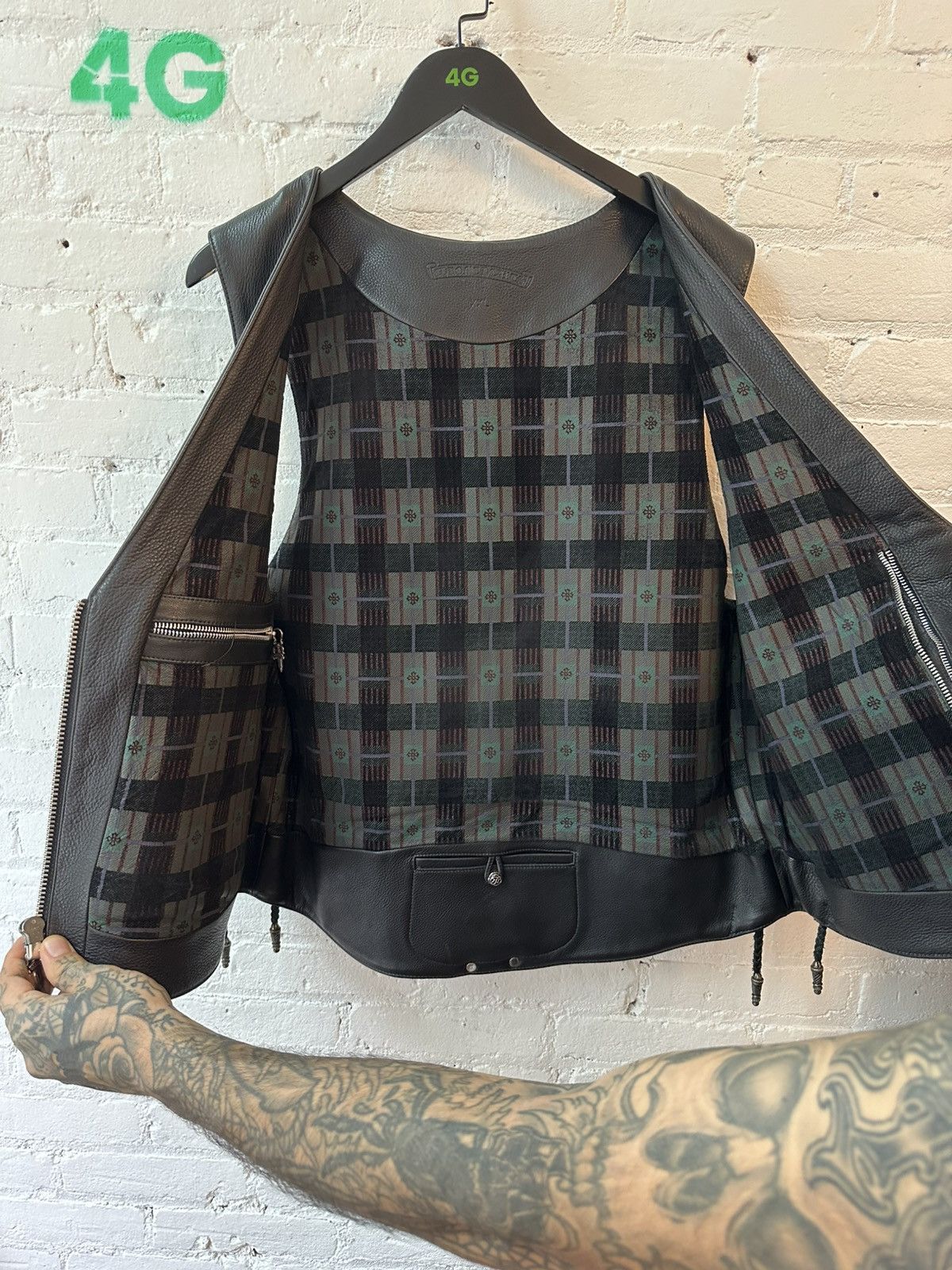 Chrome Hearts CHROME HEARTS LEATHER STAR VEST XXL 2XL NEW Size US XXL / EU 58 / 5 - 2 Thumbnail