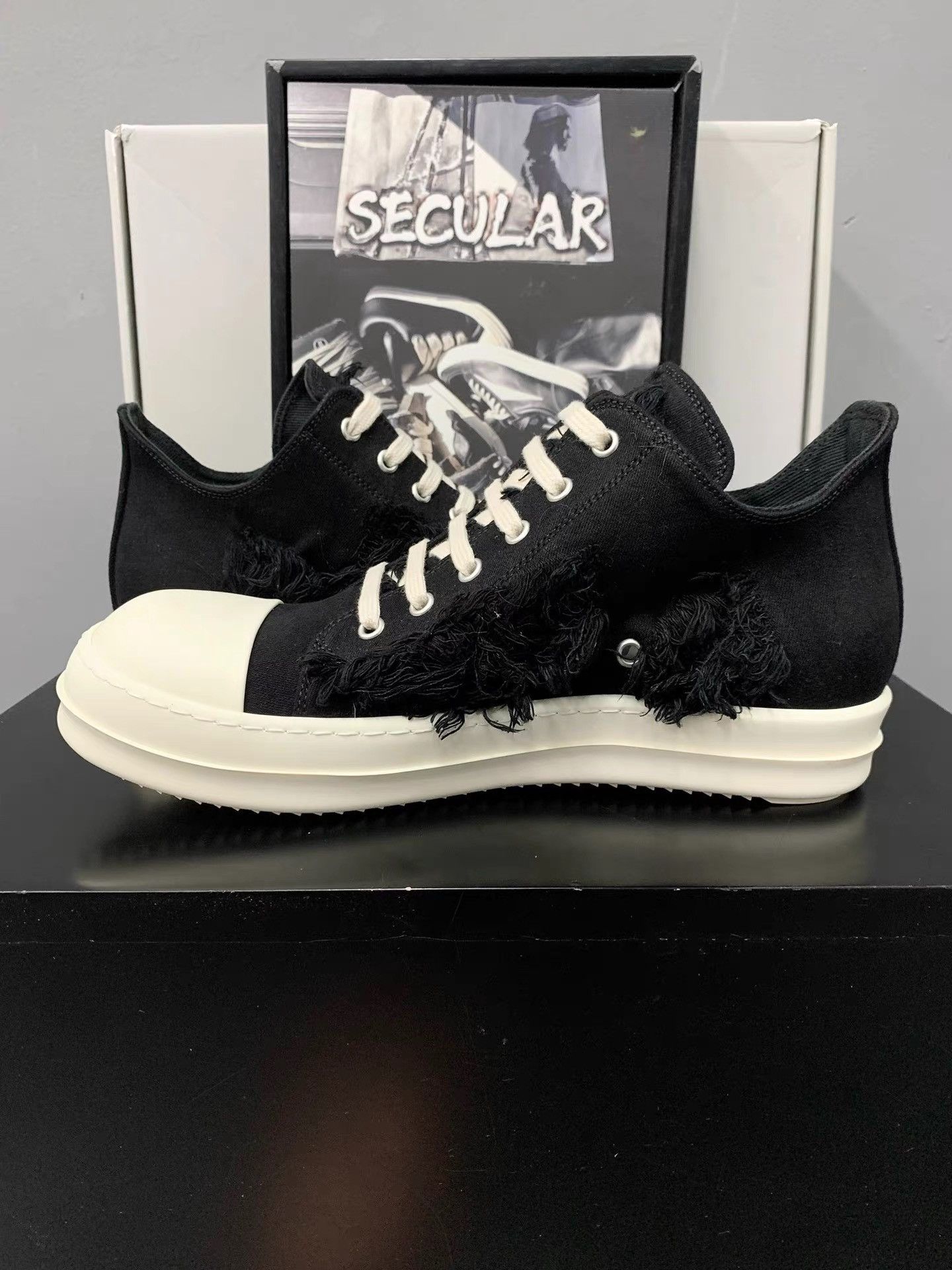 Rick Owens Rick Owens 22SS Slashed Distorted Low Sneakers K34 Size US 7 / EU 40 - 6 Thumbnail