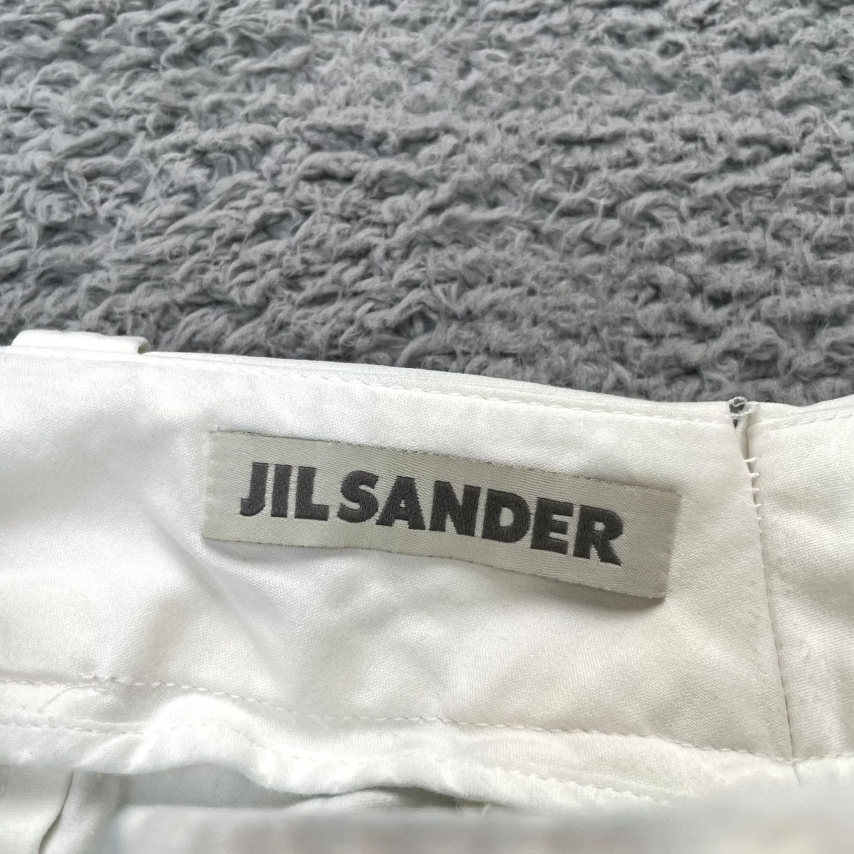Jil Sander Jil Sander Pants Womens 40 White Cropped Cotton Satin Stretch Casual Classic Size 30" / US 8 / IT 44 - 3 Thumbnail