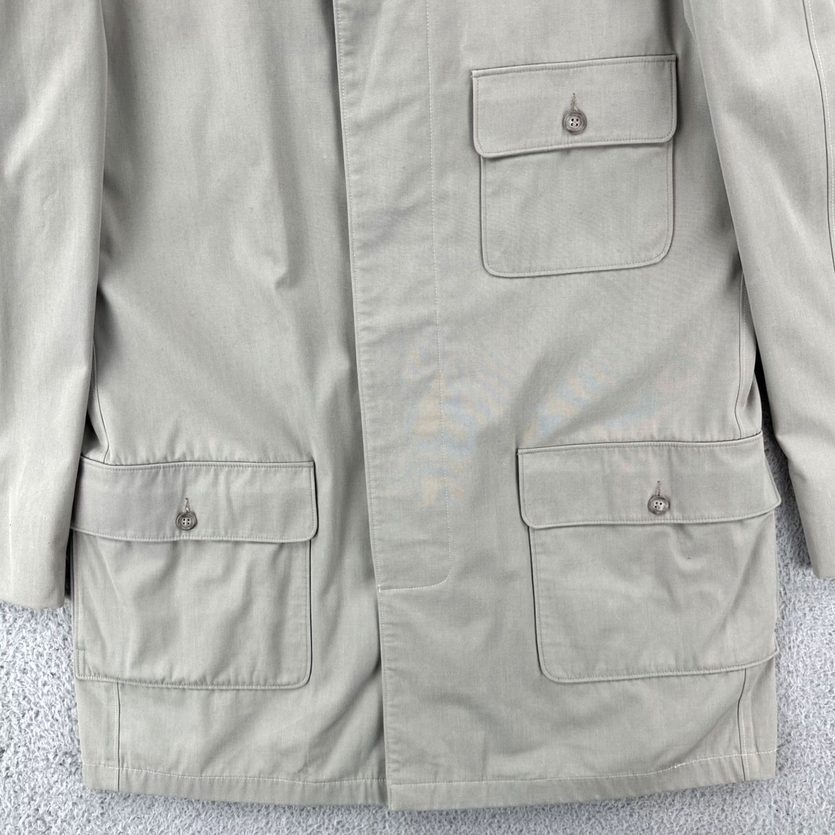 Abercrombie & Fitch VINTAGE Abercrombie & Fitch Mighty Mac Portwear Out O Gloucester Jacket Mens L Beige Fur Fitch Cotton Sportswear/Beach 1960s Size US L / EU 52-54 / 3 - 4 Thumbnail