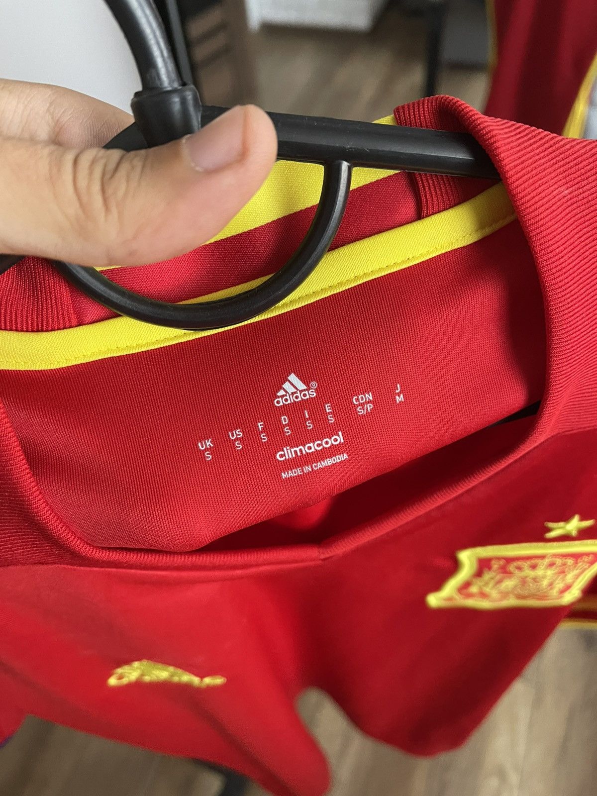 Adidas 2016/2017 Adidas Spain Euro Soccer Jersey T-Shirt Tee Size US S / EU 44-46 / 1 - 10 Thumbnail