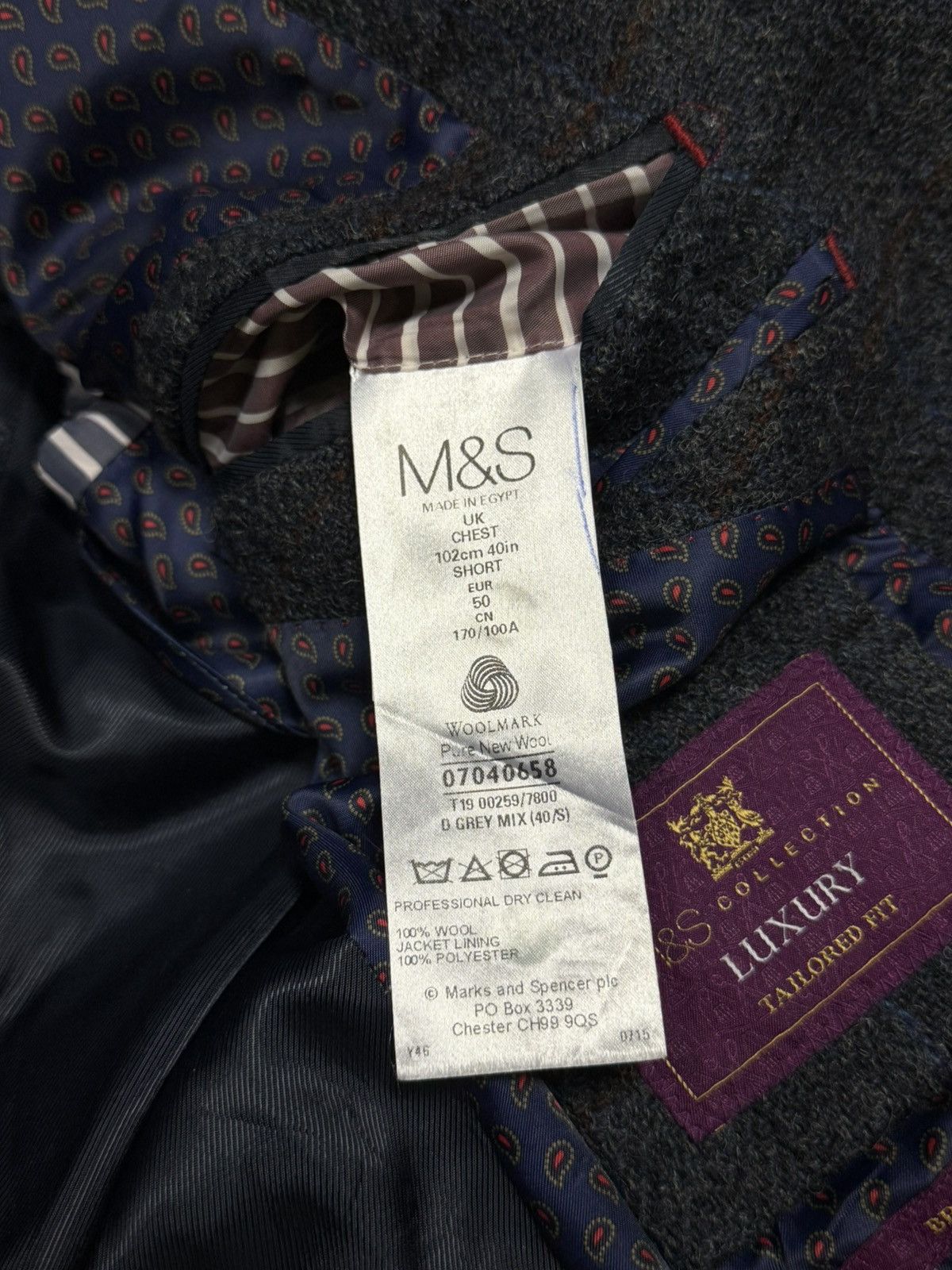 Harris Tweed M&S Harris Tweed D grey mix Coat Blazer Jacket Size US S / EU 44-46 / 1 - 6 Thumbnail
