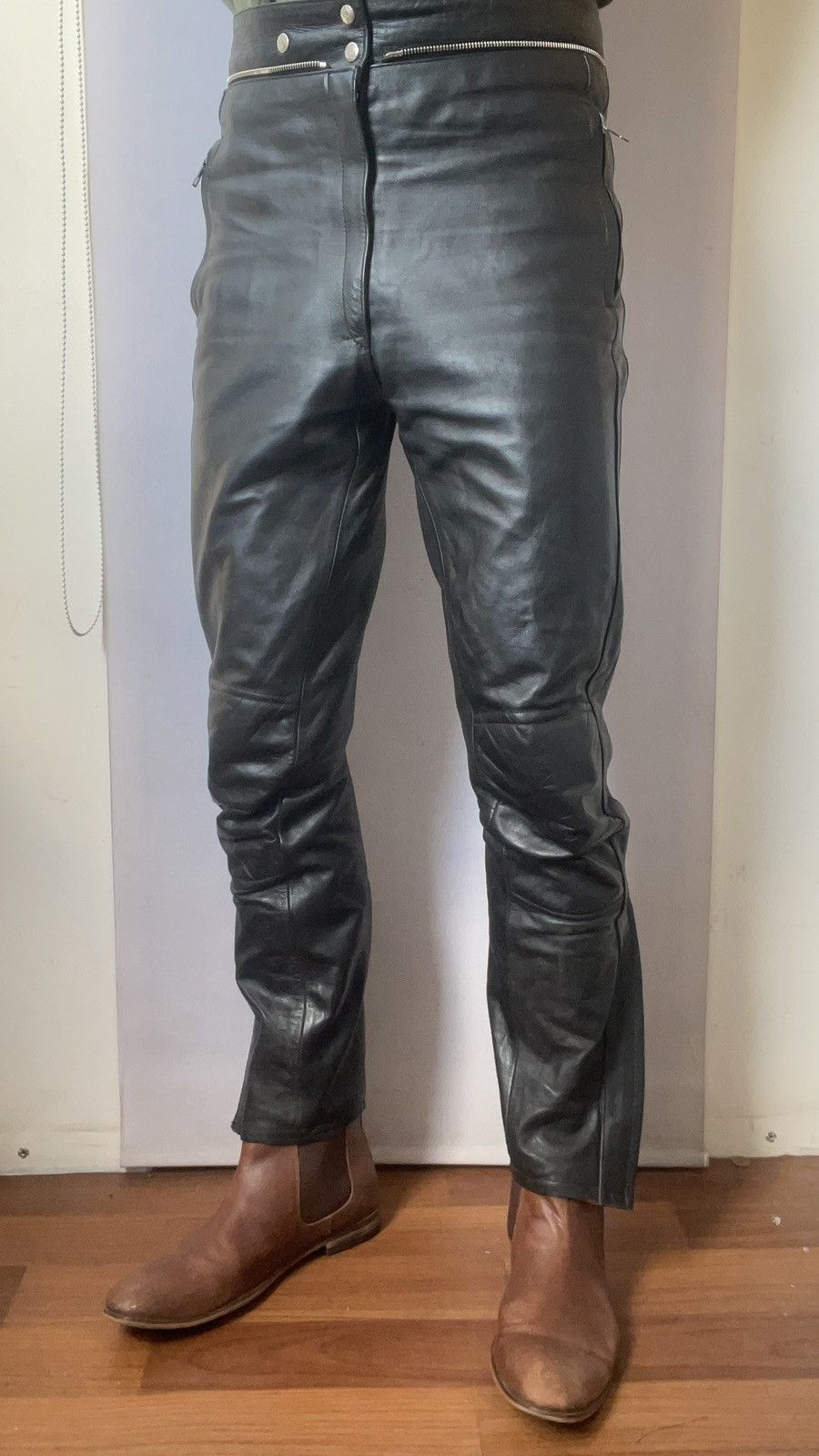 Genuine Leather Vintage Leather Motorcycle Pants – Size 34 Size US 34 / EU 50 - 1 Thumbnail