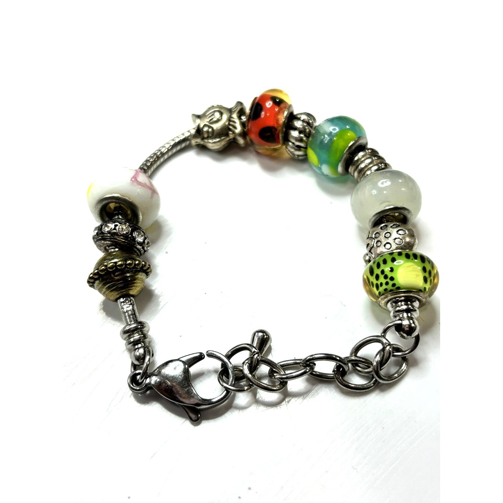 Other EUROPEAN BEADS Women's Silver Multi Charm Bracelet Size ONE SIZE - 4 Thumbnail