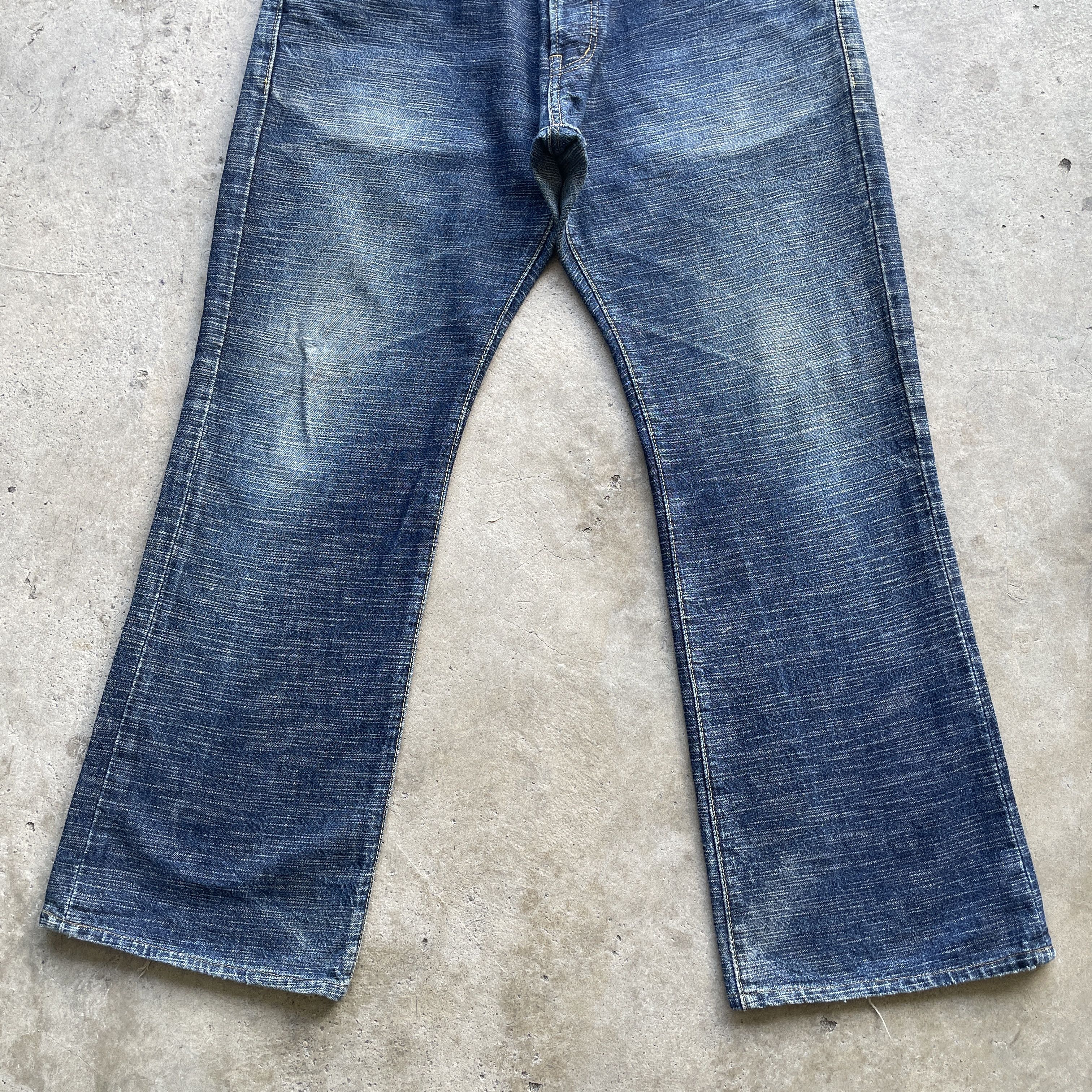 Japanese Brand W35x28.5 Vintage Japanese Denim Faded Button Fly Jeans Pants Size US 35 - 5 Thumbnail