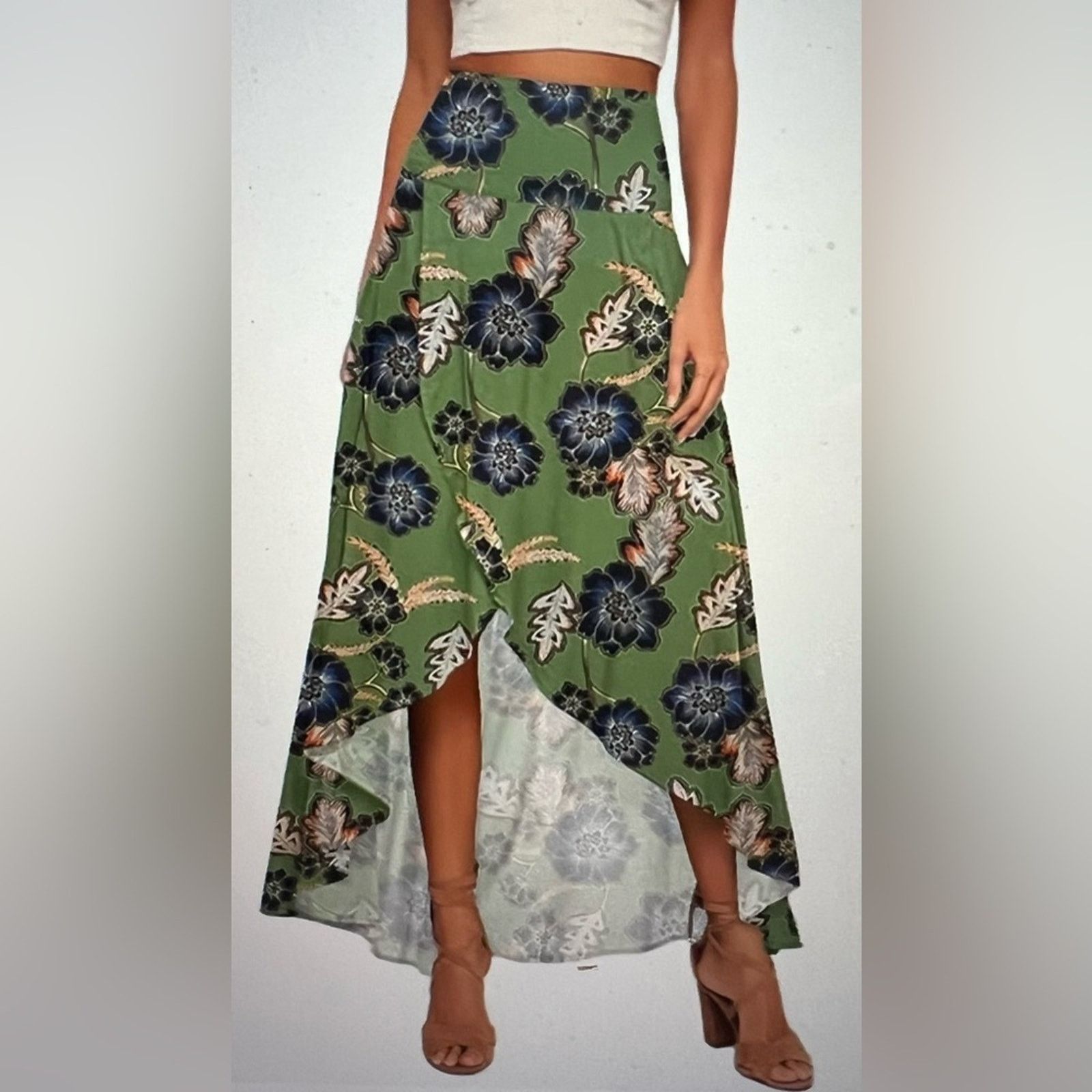 & Other Stories Women's High Low Maxi Skirt – Olive Green Sz S NWOT Size 28" / US 6 / IT 42 - 10 Thumbnail