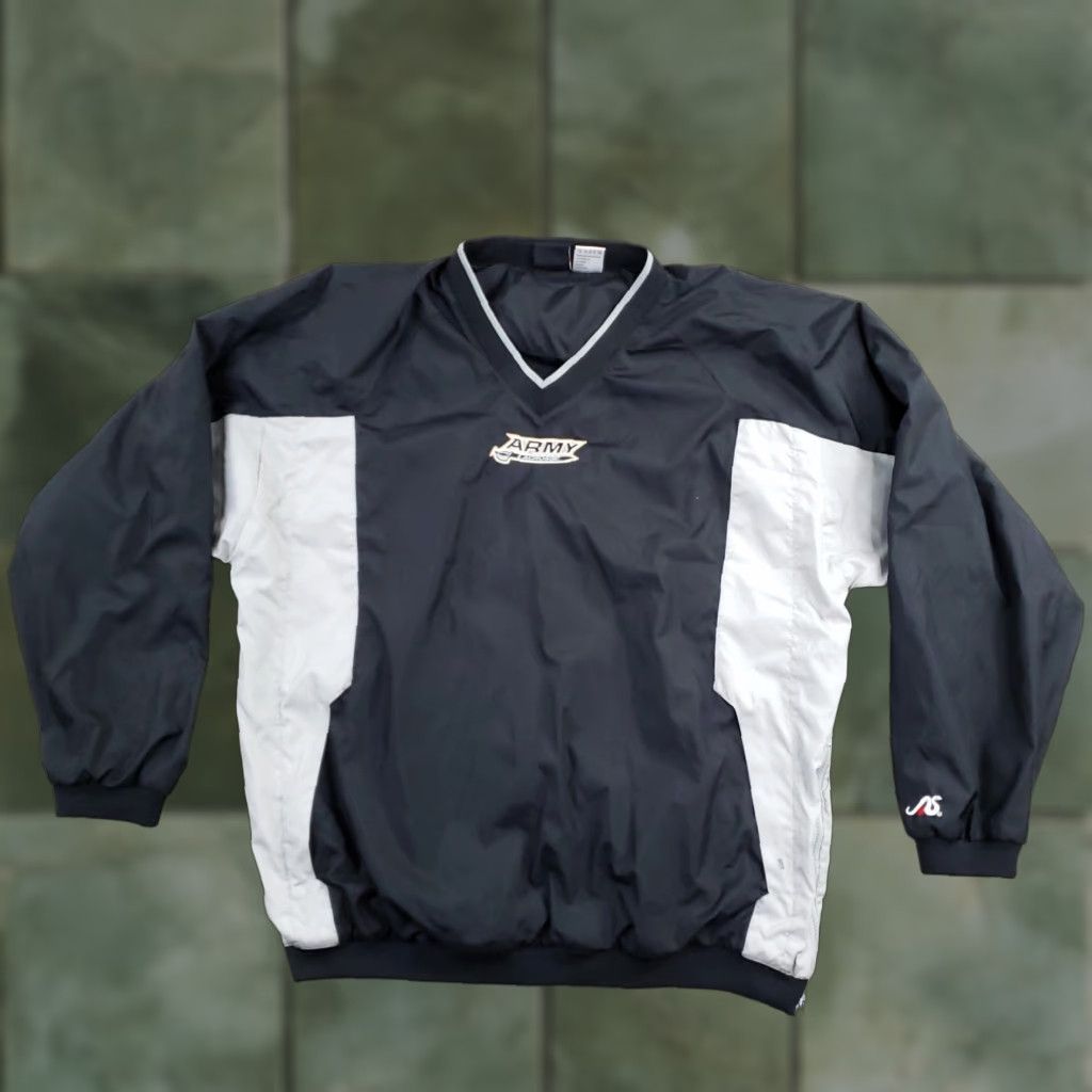 Vintage VINTAGE Army Lacrosse Jacket Mens XL Black Windbreaker Lined Zip Pockets Pullover Size US XL / EU 56 / 4 - 1 Thumbnail