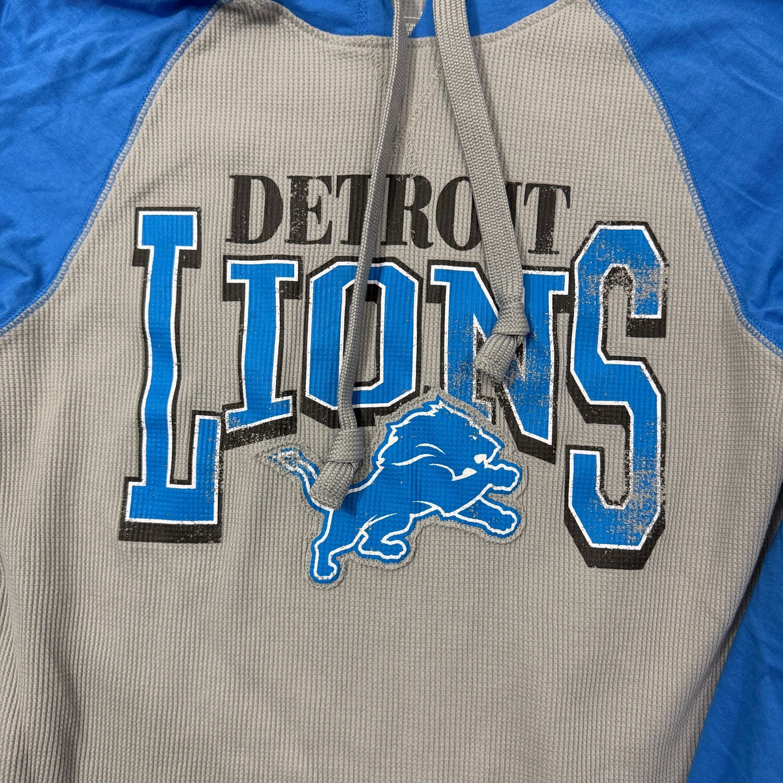 CSA CSA Detroit Lions Hooded Shirt Men's Medium Gray Blue Size US M / EU 48-50 / 2 - 3 Thumbnail