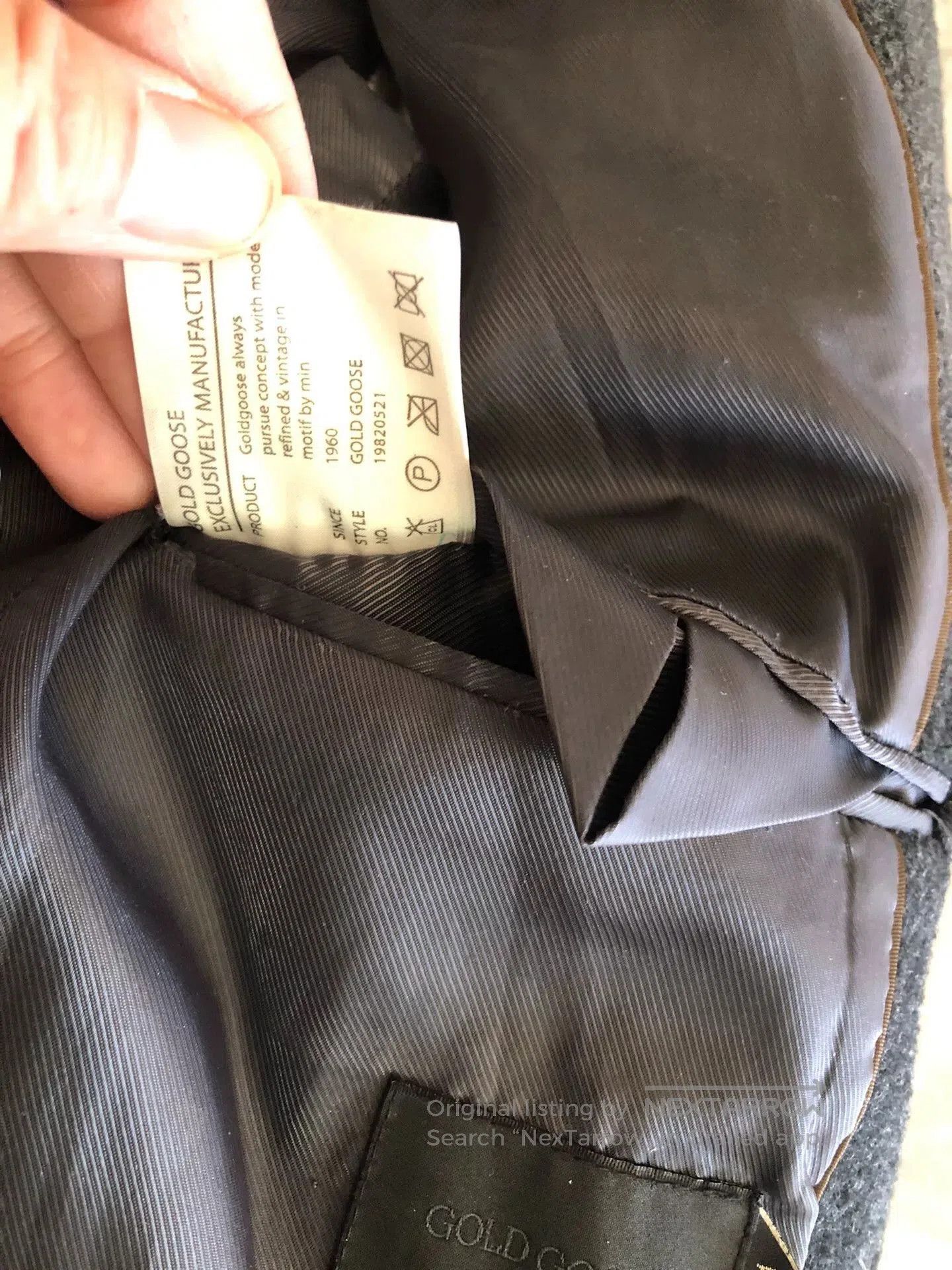 Japanese Brand GoldGoose Men's Thick Wool Coat. Size US M / EU 48-50 / 2 - 8 Thumbnail