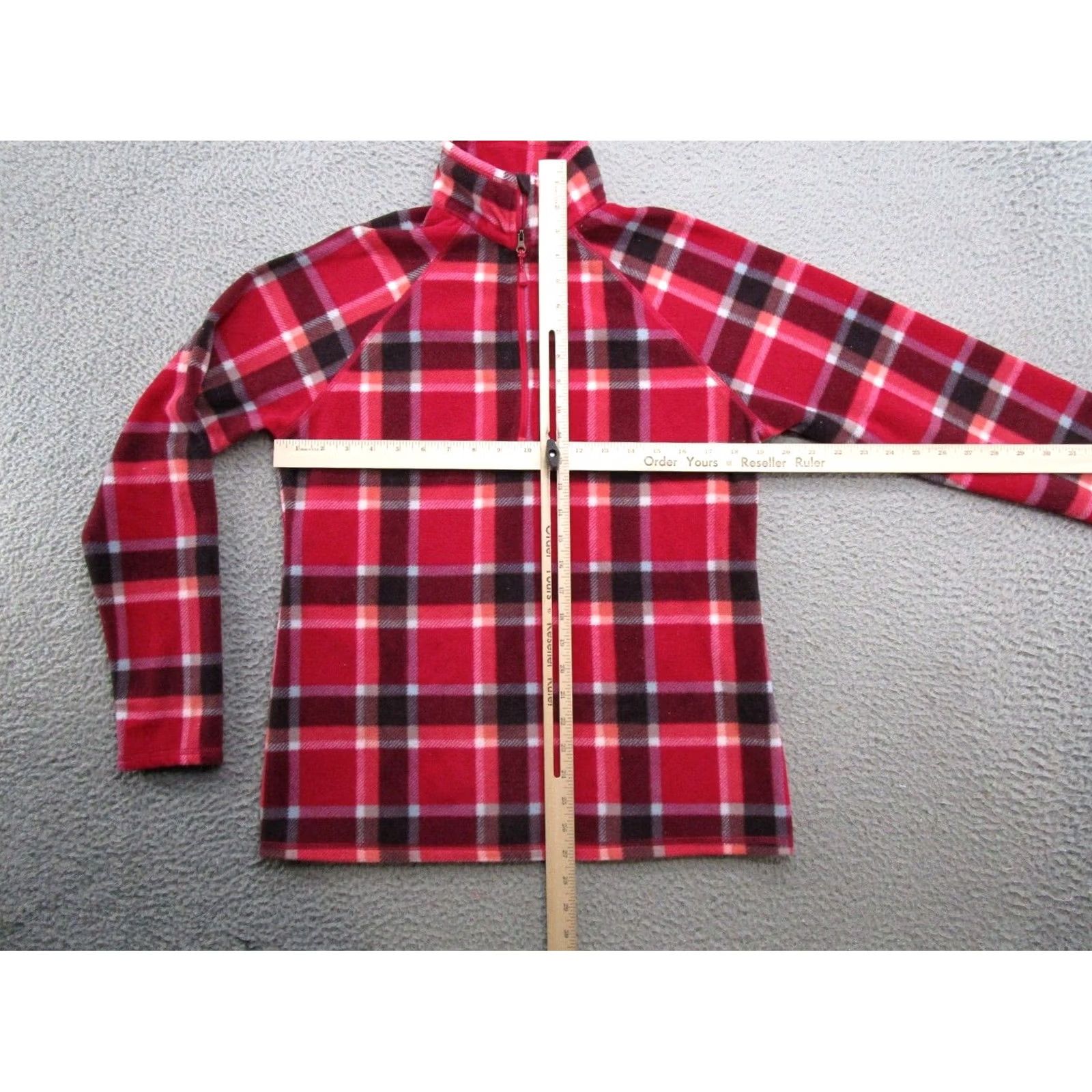 Eddie Bauer Eddie Bauer Lightweight Fleece Plaid Jacket Women's M Outdoors 1/4 Zip Multicolor Size M / US 6-8 / IT 42-44 - 4 Thumbnail