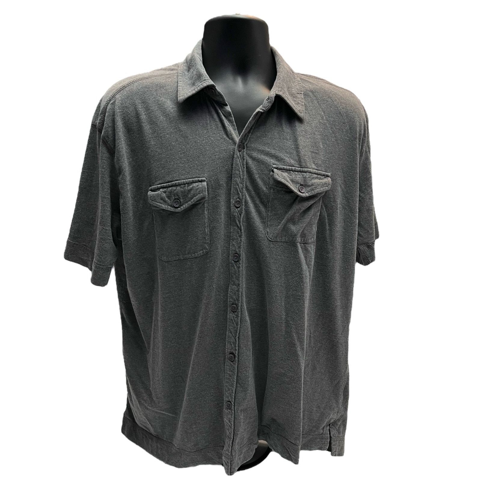Calvin Klein Calvin Klein Jeans XXL Short Sleeve Button-Up Gray Shirt Size US XXL / EU 58 / 5 - 1 Thumbnail