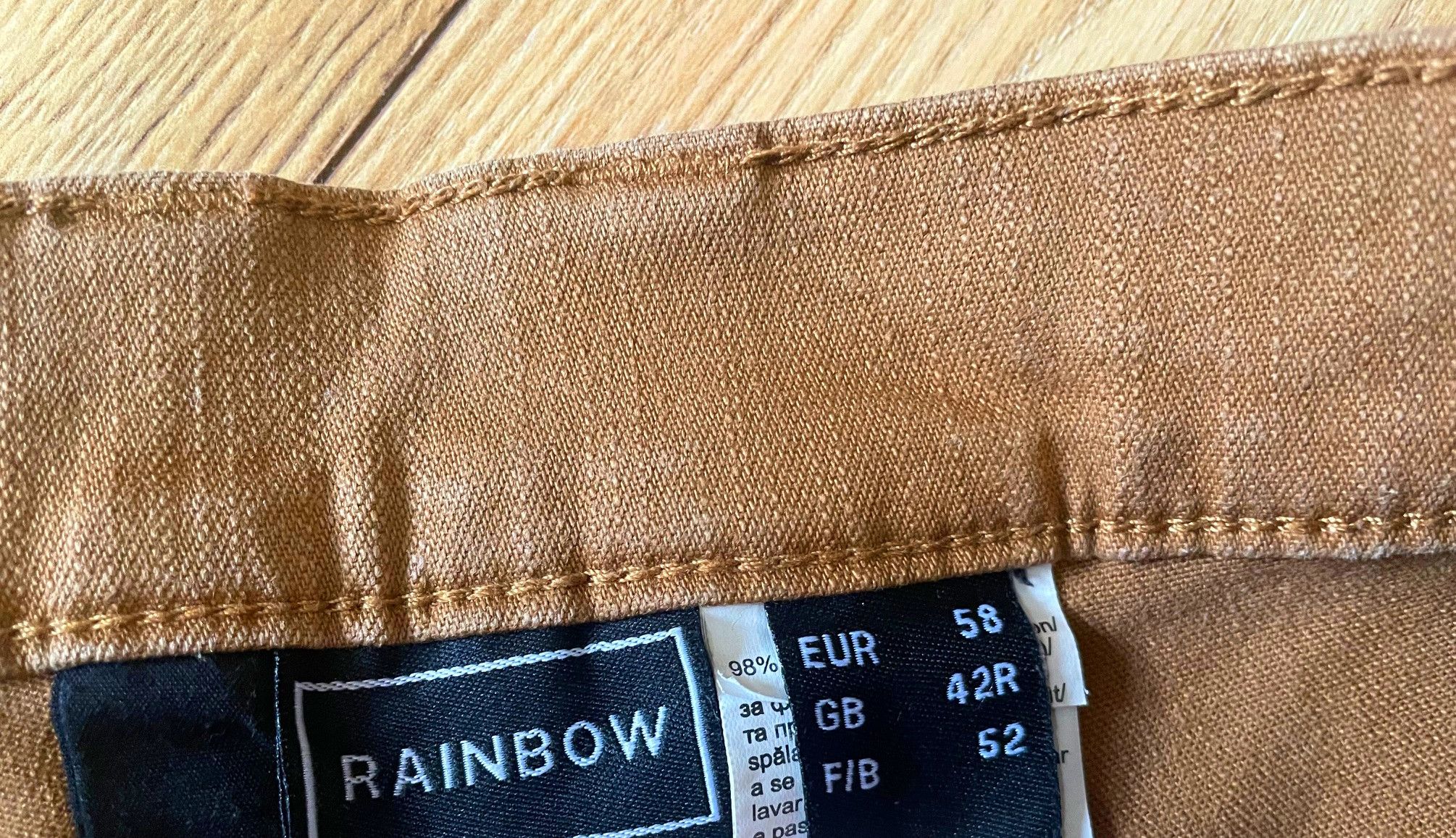 Rainbow Men's elastic denim shorts Rainbow 3XL/W40 foxy brown Size US 40 / EU 56 - 2 Thumbnail