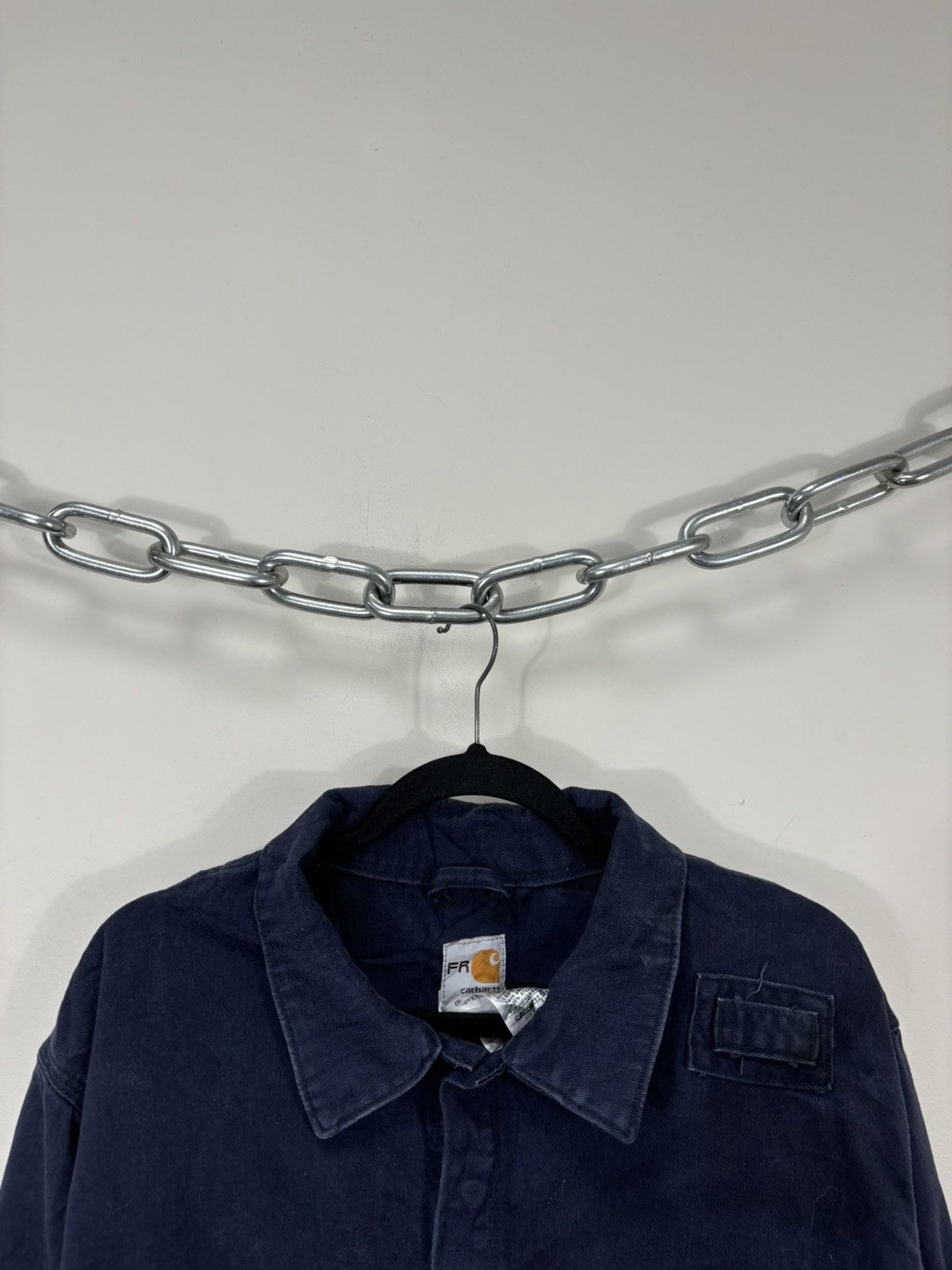 Carhartt Vintage Carhartt FR Navy Blue Workwear Boxy Cropped Jacket Size US L / EU 52-54 / 3 - 3 Thumbnail