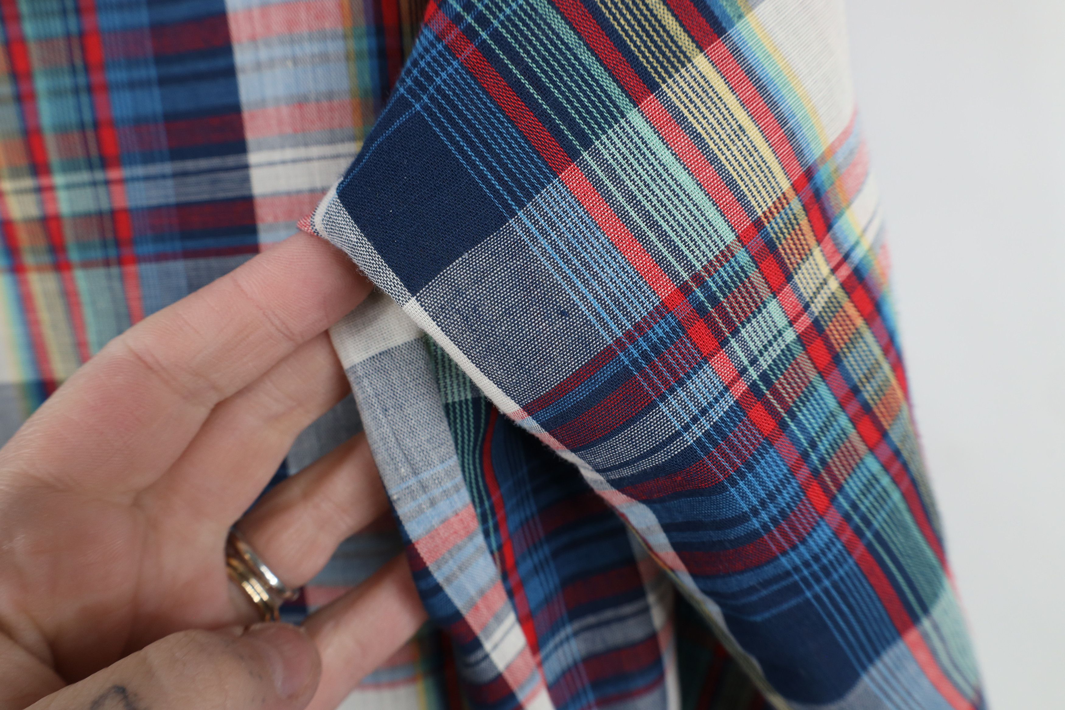 Levi's × Vintage Vintage 70s Levis Plaid Western Cowboy Snap Button Shirt USA Size US M / EU 48-50 / 2 - 8 Thumbnail