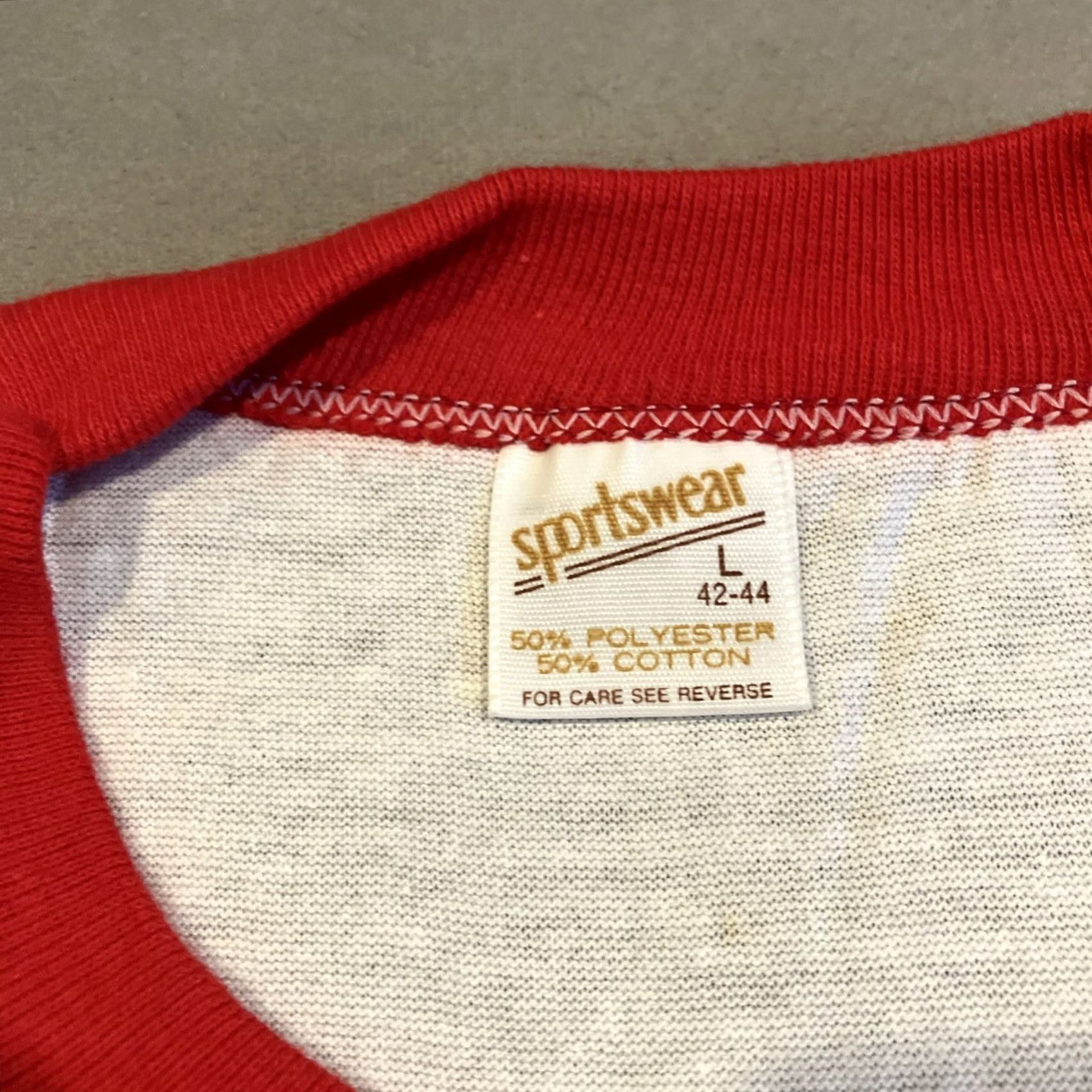 Vintage VINTAGE MAC TOOLS T-Shirt Single Stitch Ringer Shirt Men's Large White NWOT RARE Men L Short Sleeve Sportswear Regular Size US L / EU 52-54 / 3 - 3 Thumbnail