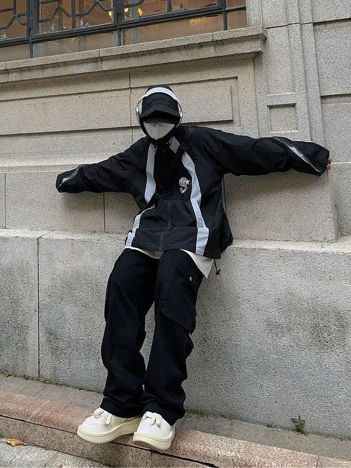 Japanese Brand × Vintage Cargo Pants Black- Korean Streetwear Style Pants Size US 32 / EU 48 - 2 Thumbnail