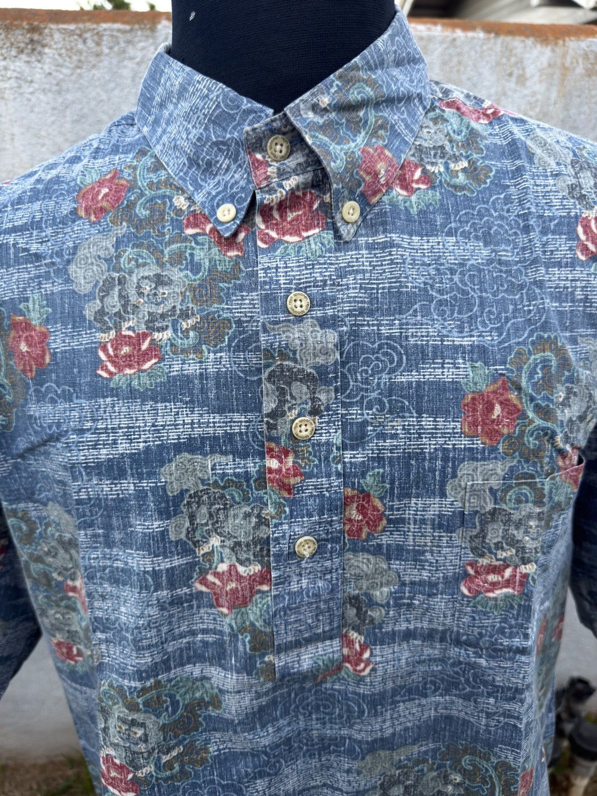 Reyn Spooner PreOwned Reyn Spooner Hawaiian Print Blue Pullover Men's XXL Size US XXL / EU 58 / 5 - 3 Thumbnail
