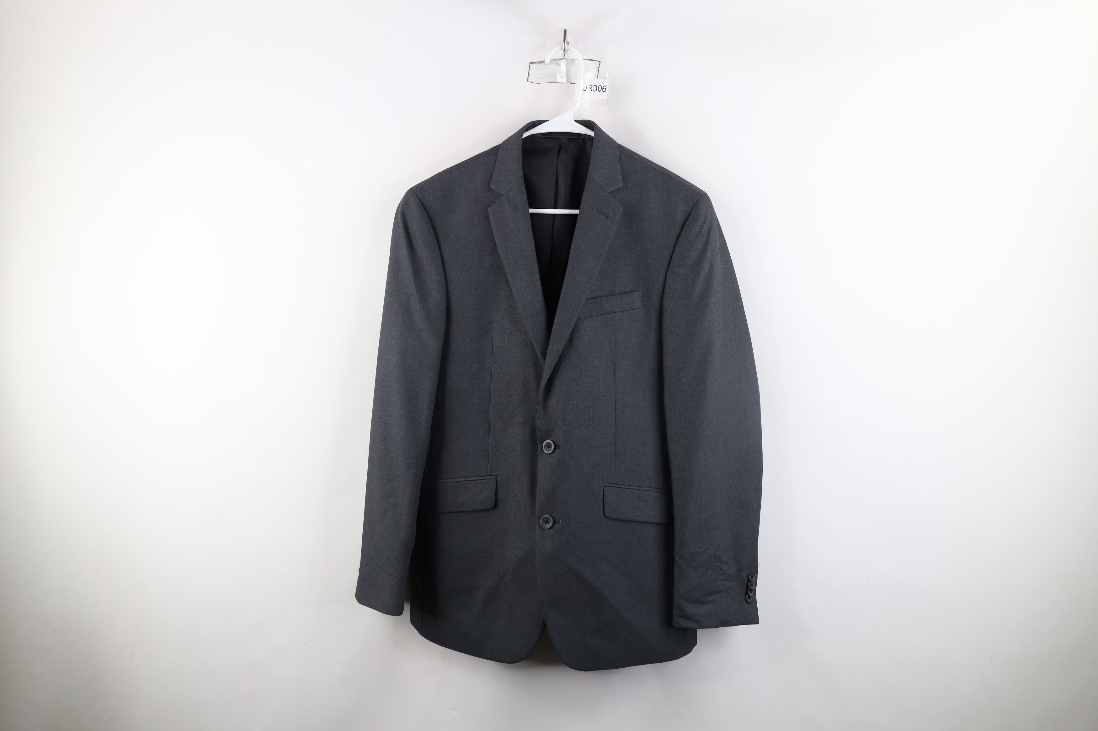 Kenneth Cole × Vintage Kenneth Cole Reaction Blazer Suit Coat Jacket Sharkskin Gray Size US L / EU 52-54 / 3 - 1 Thumbnail